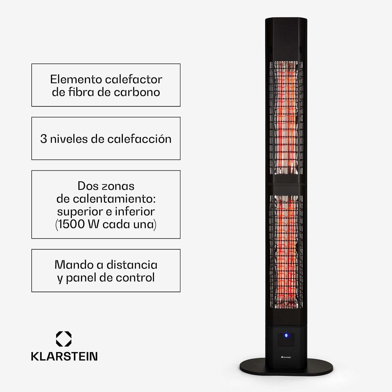 Heat Guru 3000 calefactor radiante 3000W IP54 exterior control remoto 3000 W