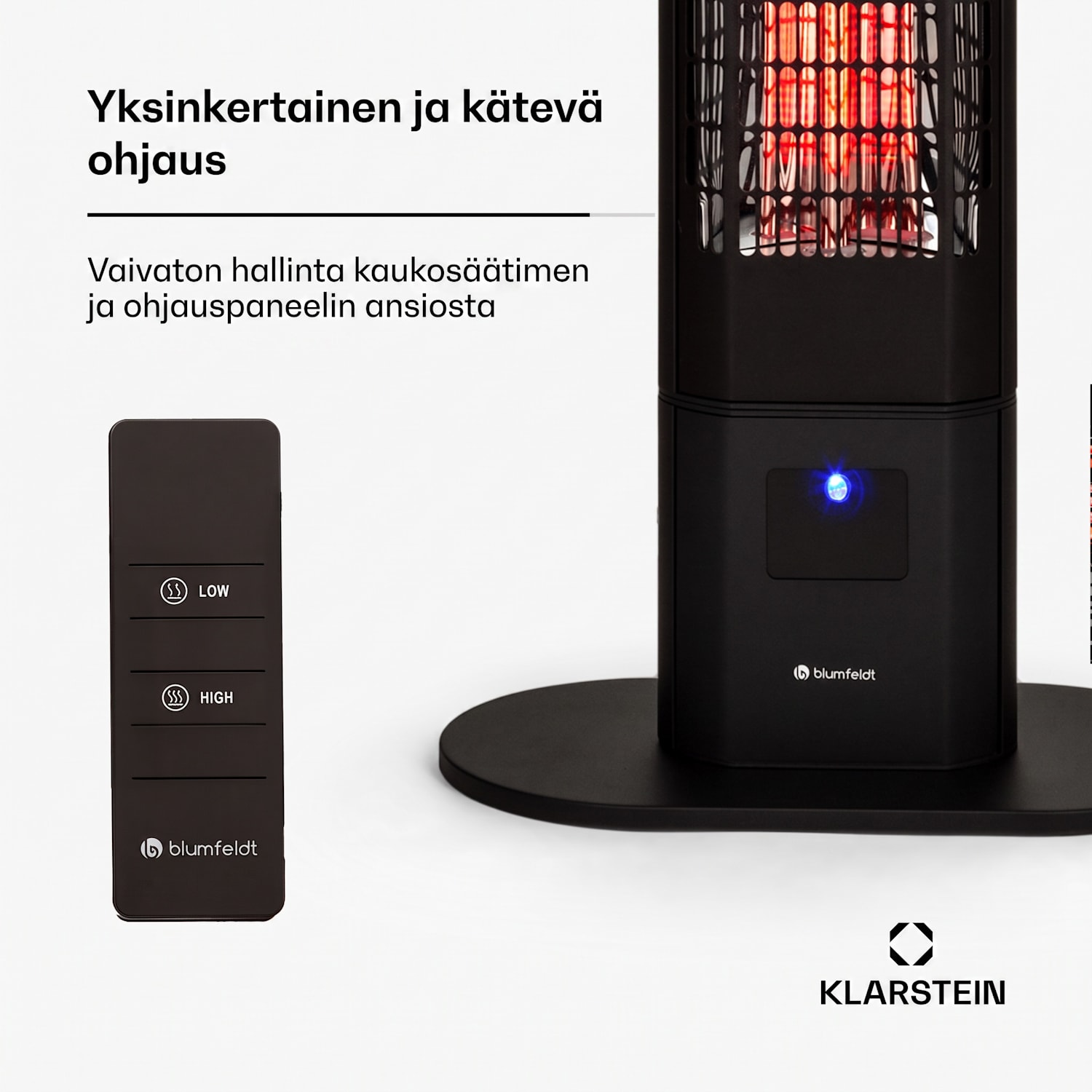 Heat Guru 3000 lämmitin 3000 W IP54 ulkokäyttöön kaukosäädin 3000 W