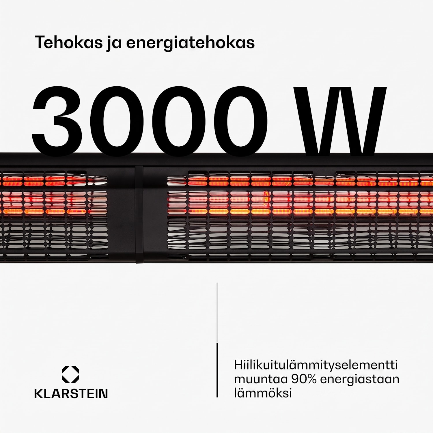 Heat Guru 3000 lämmitin 3000 W IP54 ulkokäyttöön kaukosäädin 3000 W
