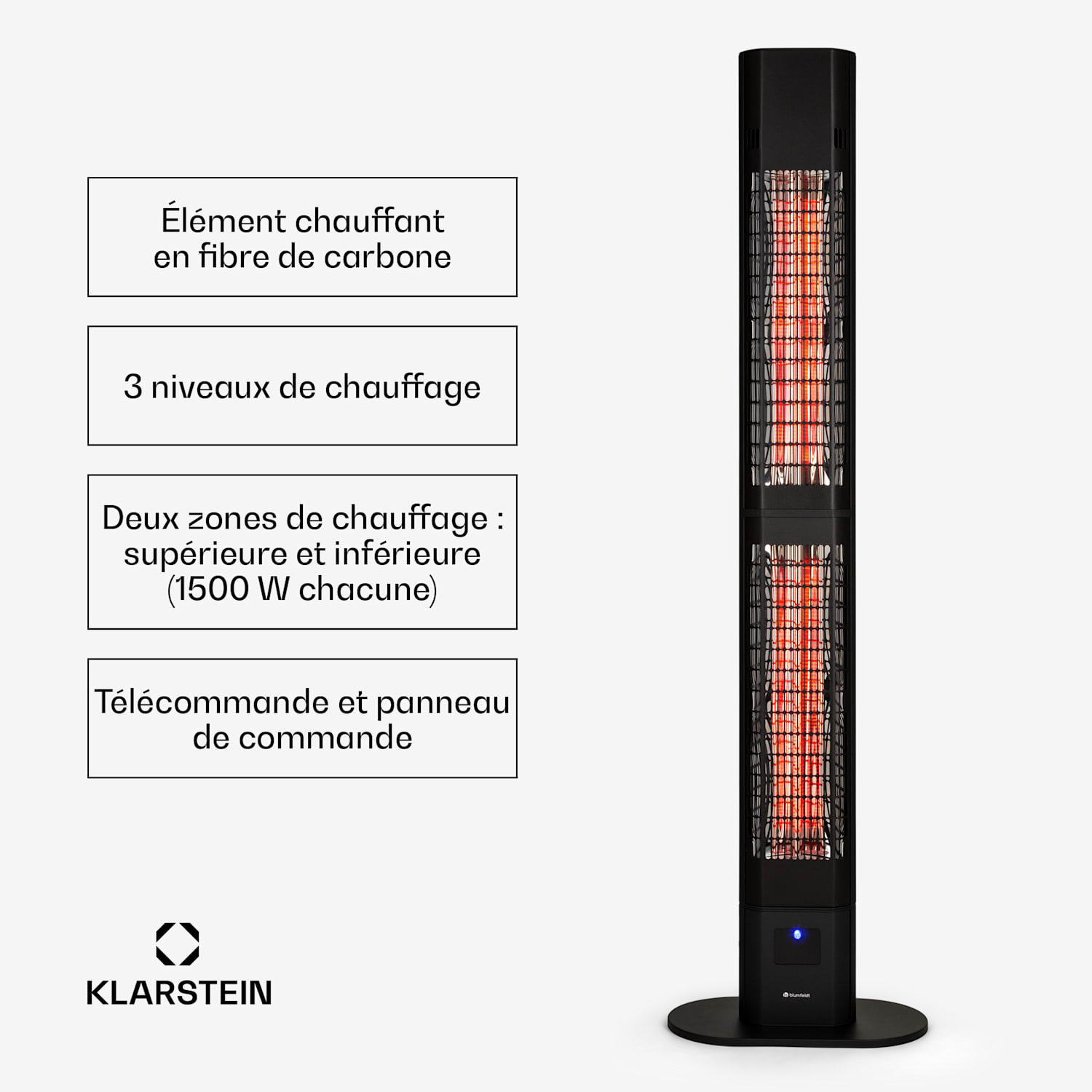 Heat Guru 3000 stralingsverwarming 3000 W IP54 afstandsbediening voor buiten 3000 W