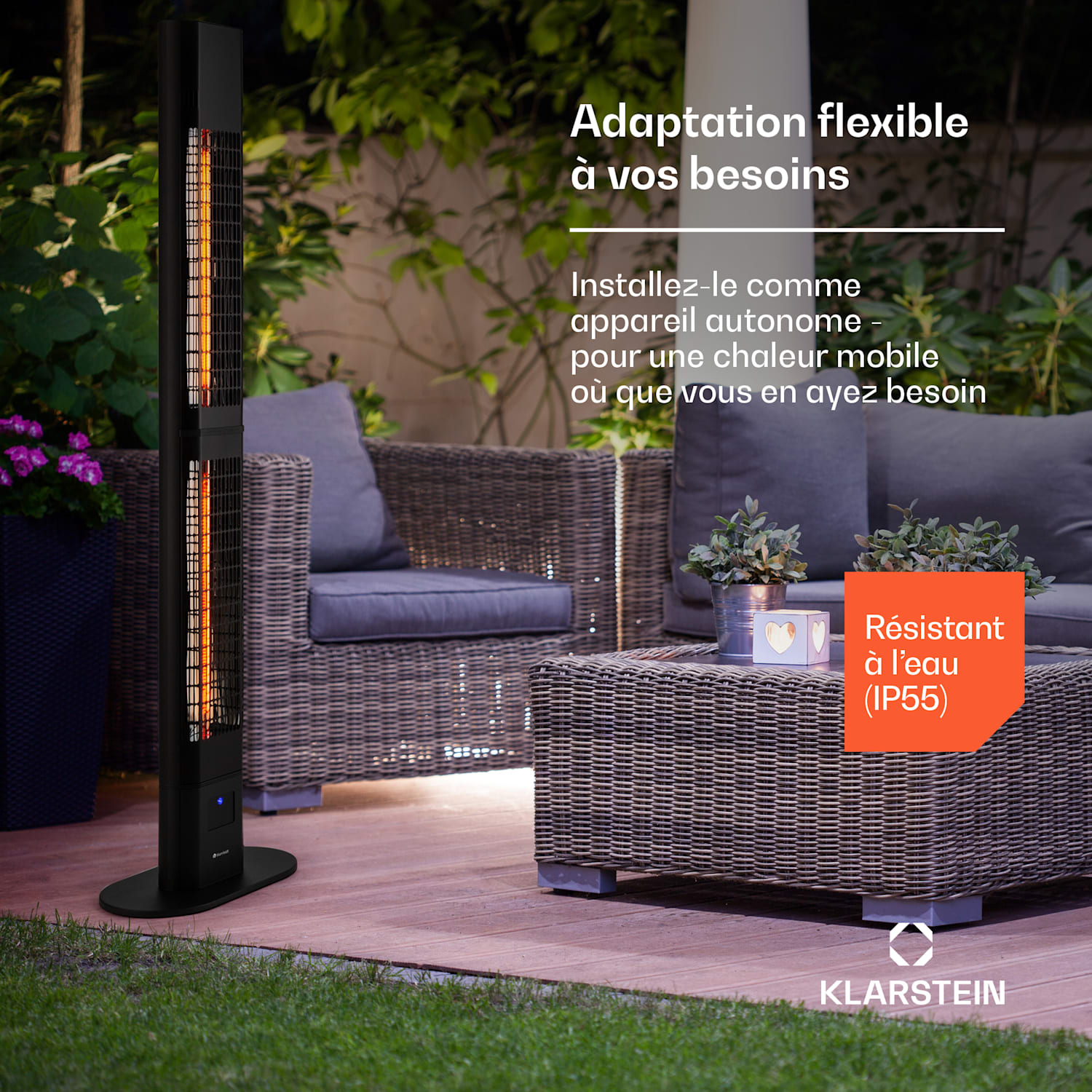 Heat Guru 3000 stralingsverwarming 3000 W IP54 afstandsbediening voor buiten 3000 W