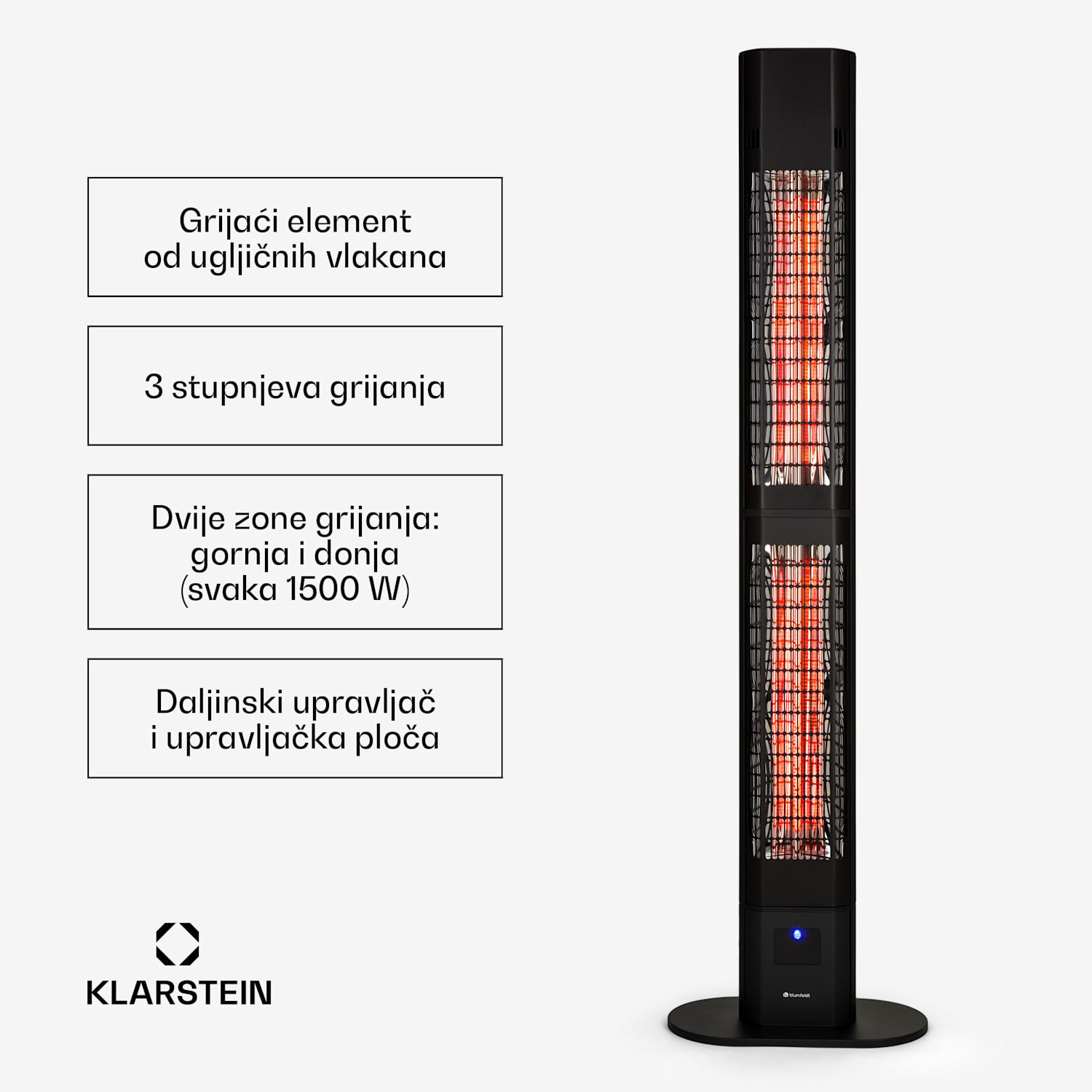 Heat Guru 3000, grijalica, 3000W, IP54, za vanjsku upotrebu, daljinski upravljač 3000 W
