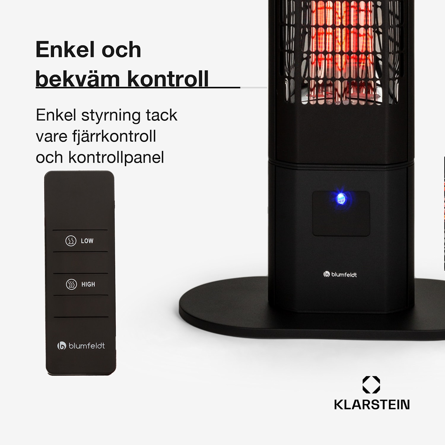 DualisHeat 3000 värmestrålare 3 000 W IP55 utomhus fjärrkontroll 3000 W