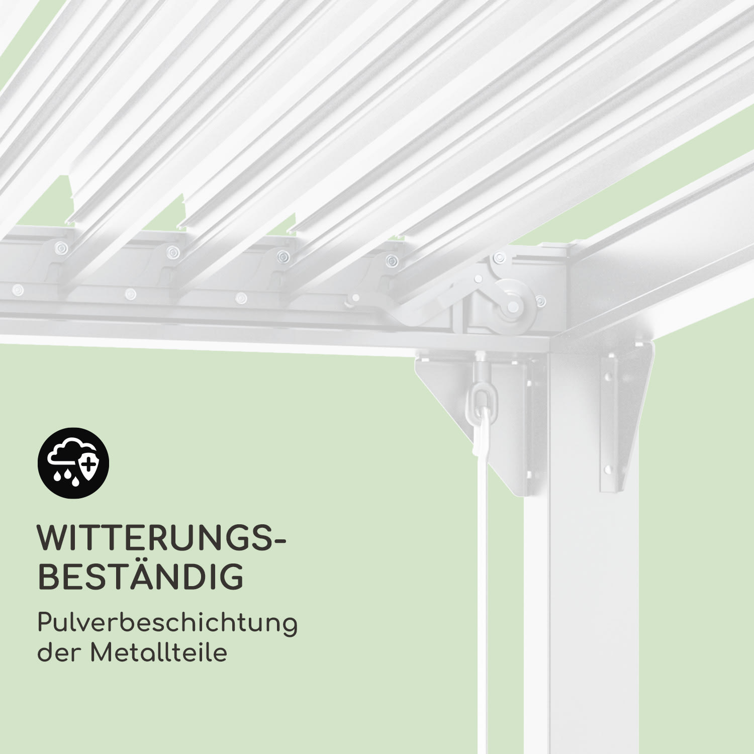 Pantheon Climax Ambient 3x3 m 4 Eckpfosten bioklimatisches Dach 3 x 3 m | Weiß