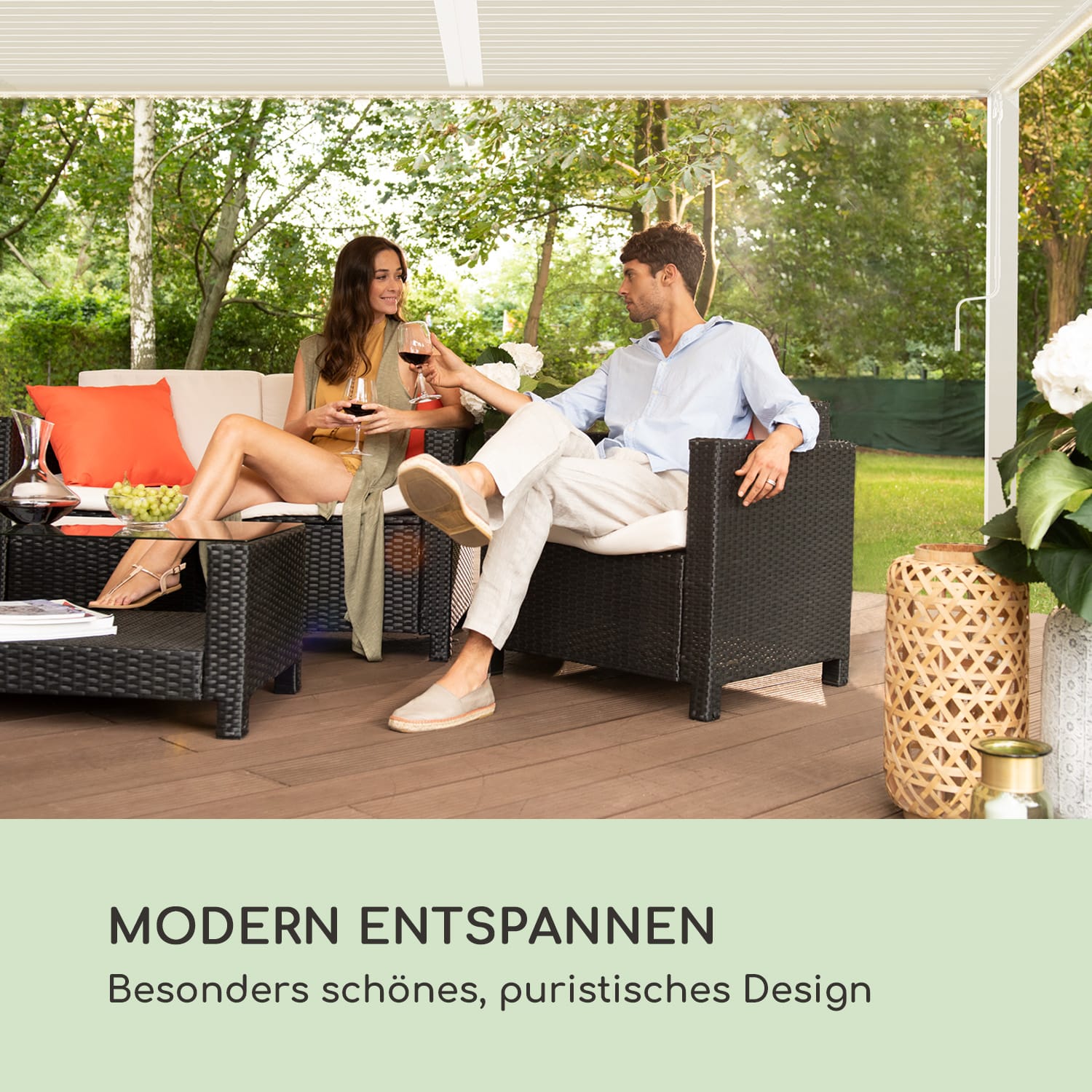 Pantheon Climax Ambient 3x4 m 4 Eckpfosten bioklimatisches Dach 3 x 4 m | Weiß
