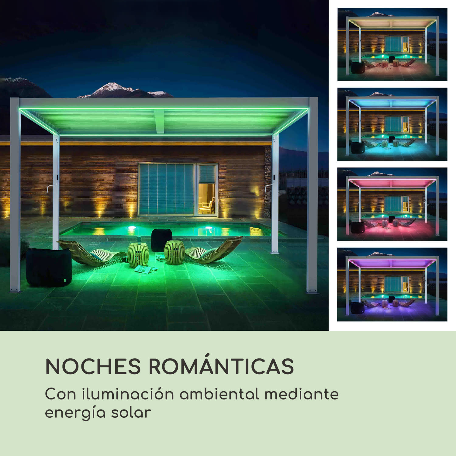 Pantheon Climax Ambient 3x4 m 4 esquineros Techo bioclimático 3 x 4 m | Blanco