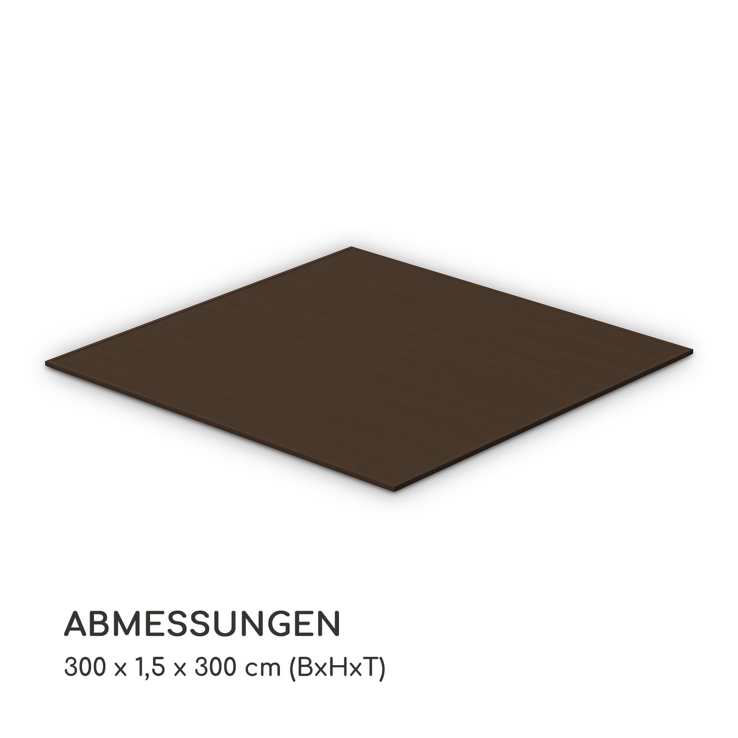 Pantheon Solid Ground planches de pergola 3x3 m composite 3 x 3 m | Brun Terre