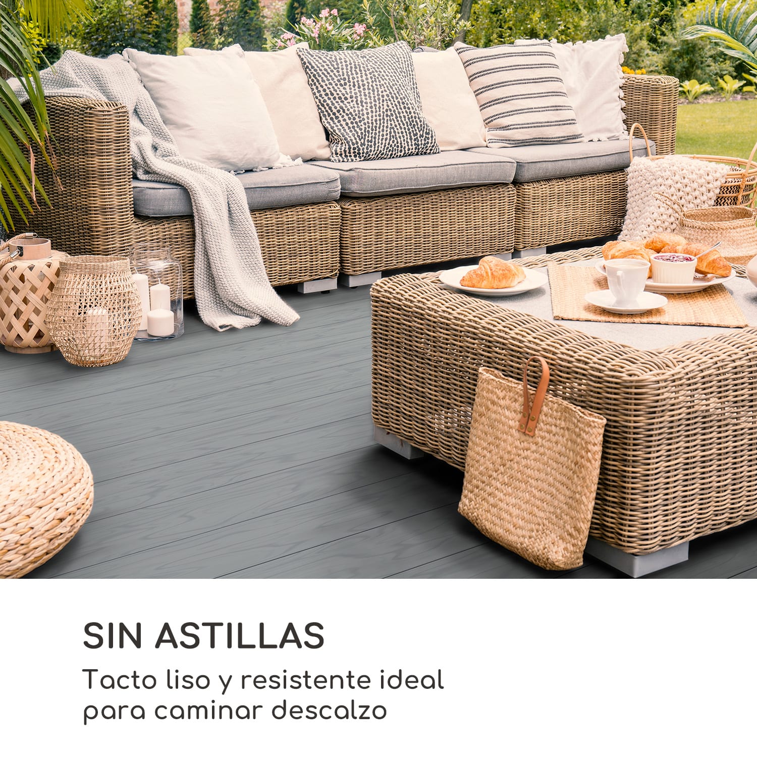 Pantheon Solid Ground Pabellón Tablas 3x3 m Composite 3 x 3 m | Gris Oscuro