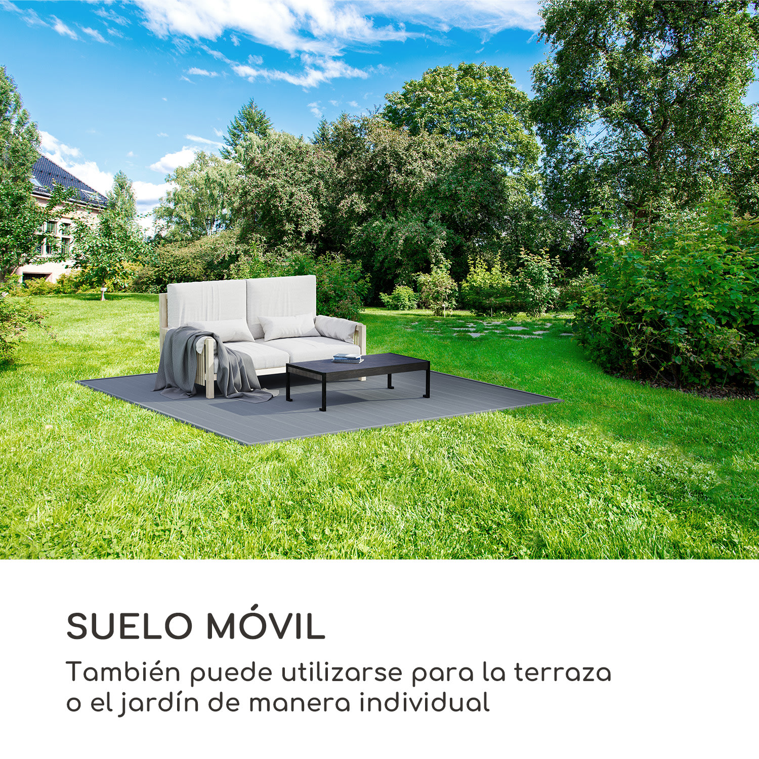 Pantheon Solid Ground Pabellón Tablas 3x3 m Composite 3 x 3 m | Gris Oscuro