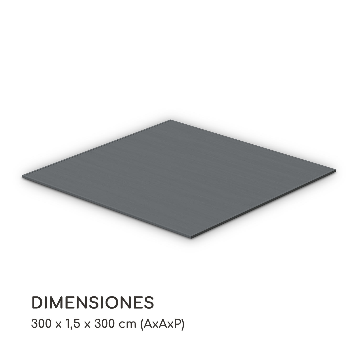 Pantheon Solid Ground Pabellón Tablas 3x3 m Composite 3 x 3 m | Gris Oscuro