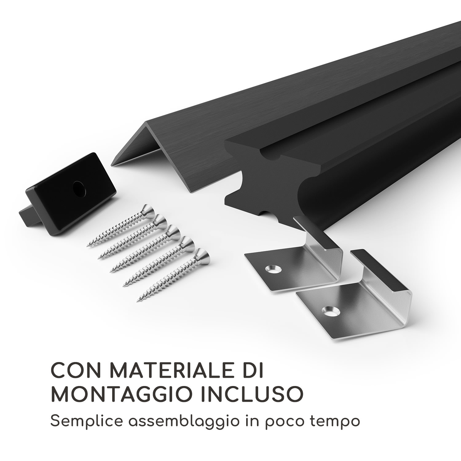 Pantheon Solid Ground, tavole per gazebo, 3x3 m, materiale composito 3 x 3 m | Grigio scuro