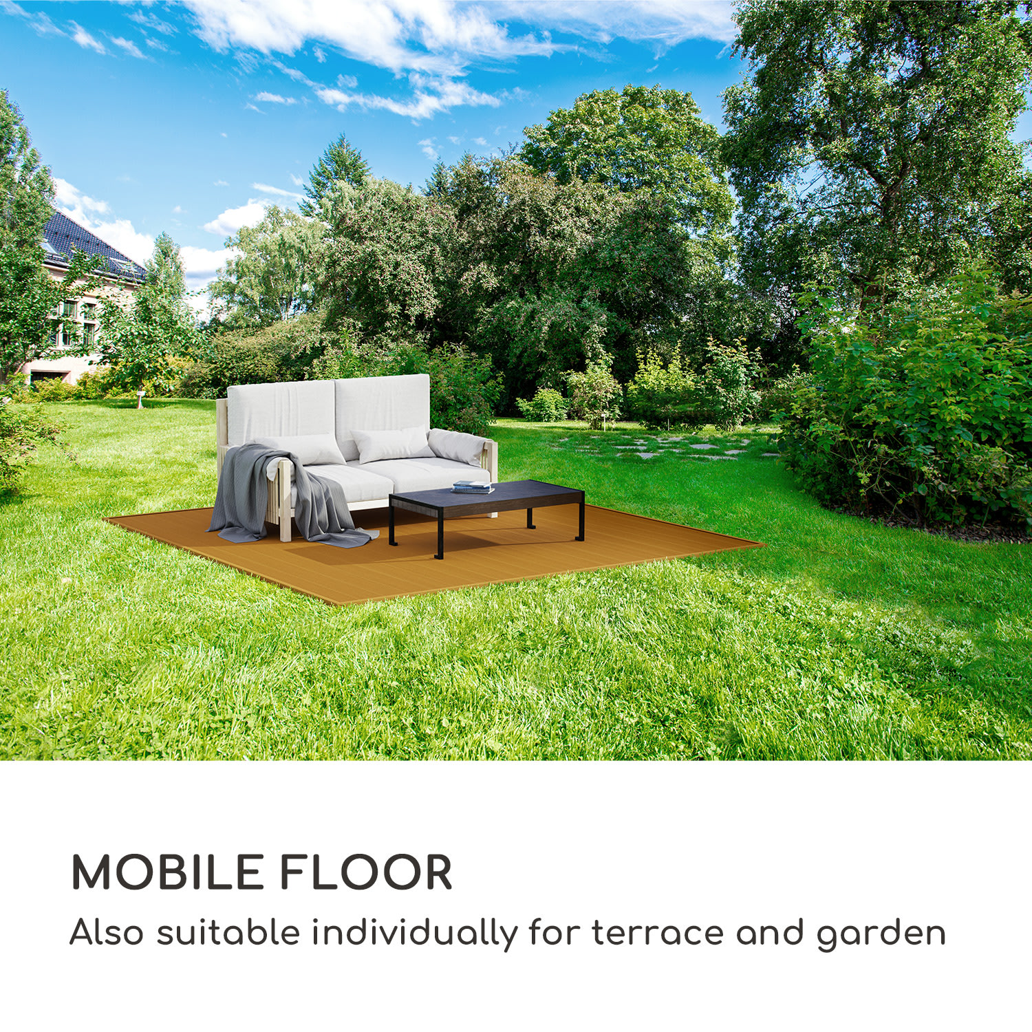 Pantheon Solid Ground, podea pentru pavilion, 3 × 3 m, material compozit 3 x 3 m | Tutun