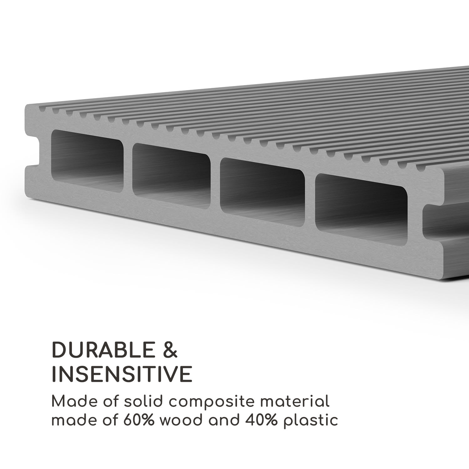 Pantheon Solid Ground paviljoenplanken 3x4 m composiet 3 x 4 m | Donkergrijs