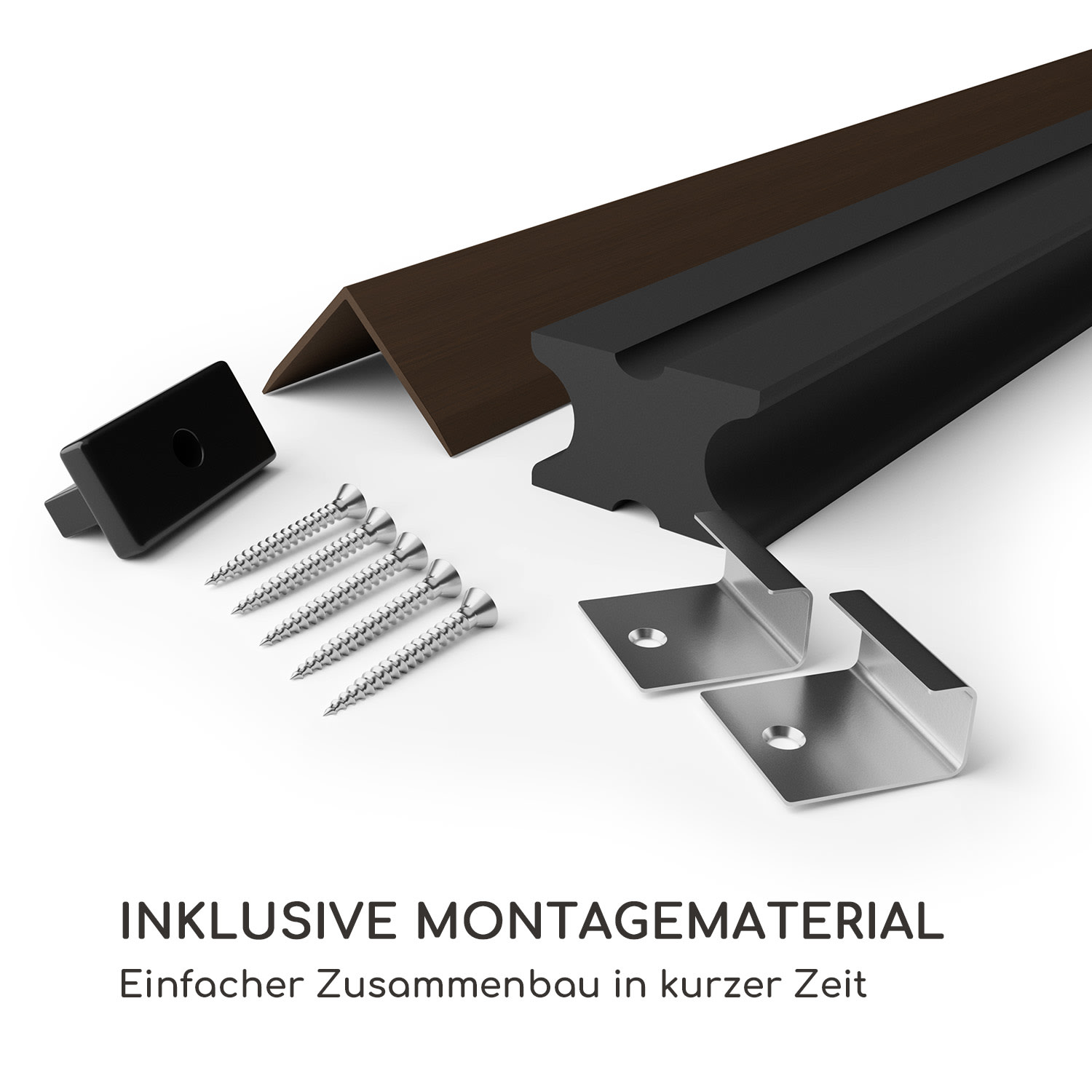 Pantheon Solid Ground planches de pergola 3x6 m composite 3 x 6 m | Brun Terre