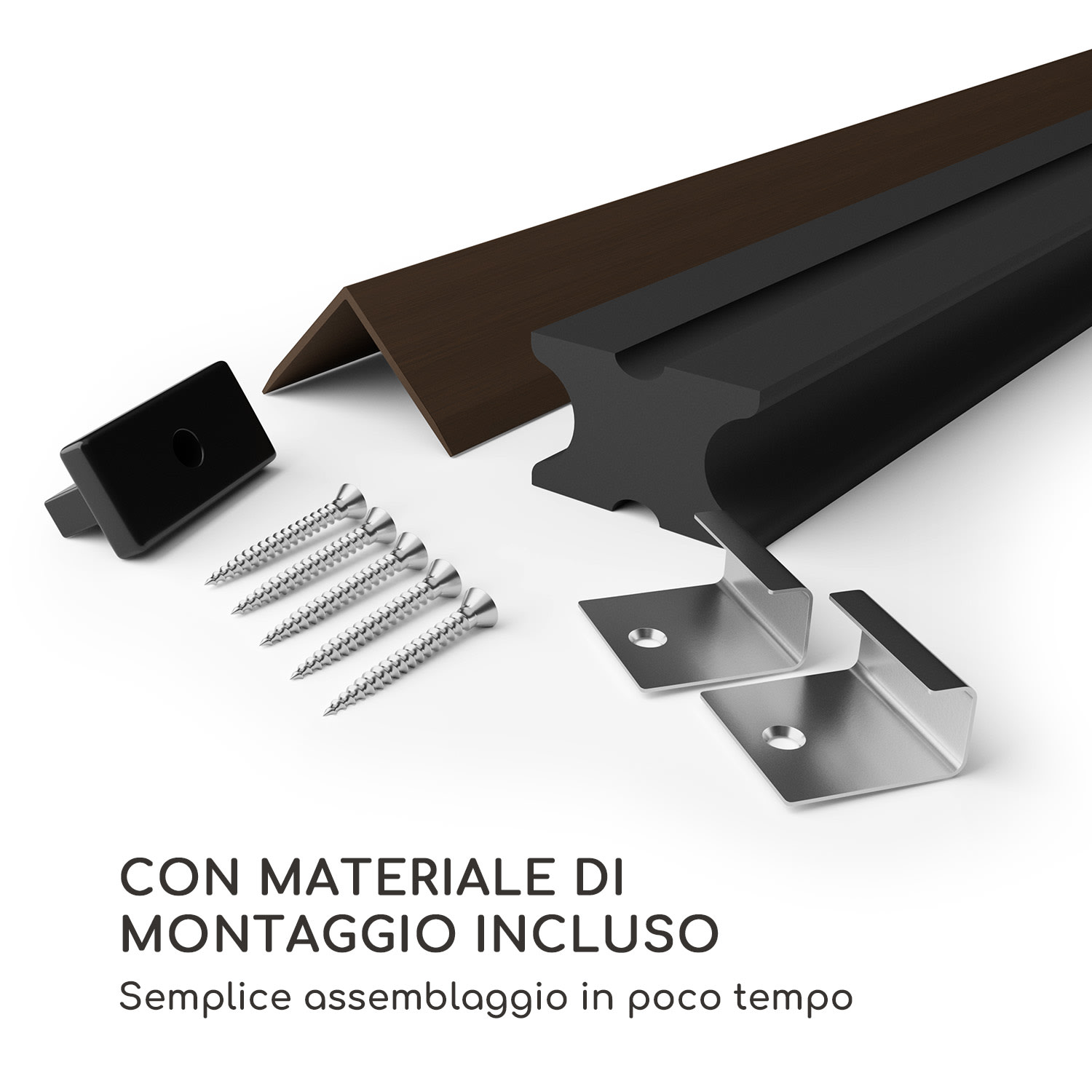 Pantheon Solid Ground, tavole per gazebo, 3x6 m, materiale composito 3 x 6 m | Terra Marrone