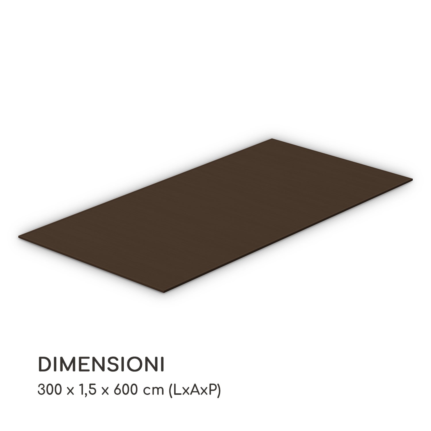 Pantheon Solid Ground, tavole per gazebo, 3x6 m, materiale composito 3 x 6 m | Terra Marrone