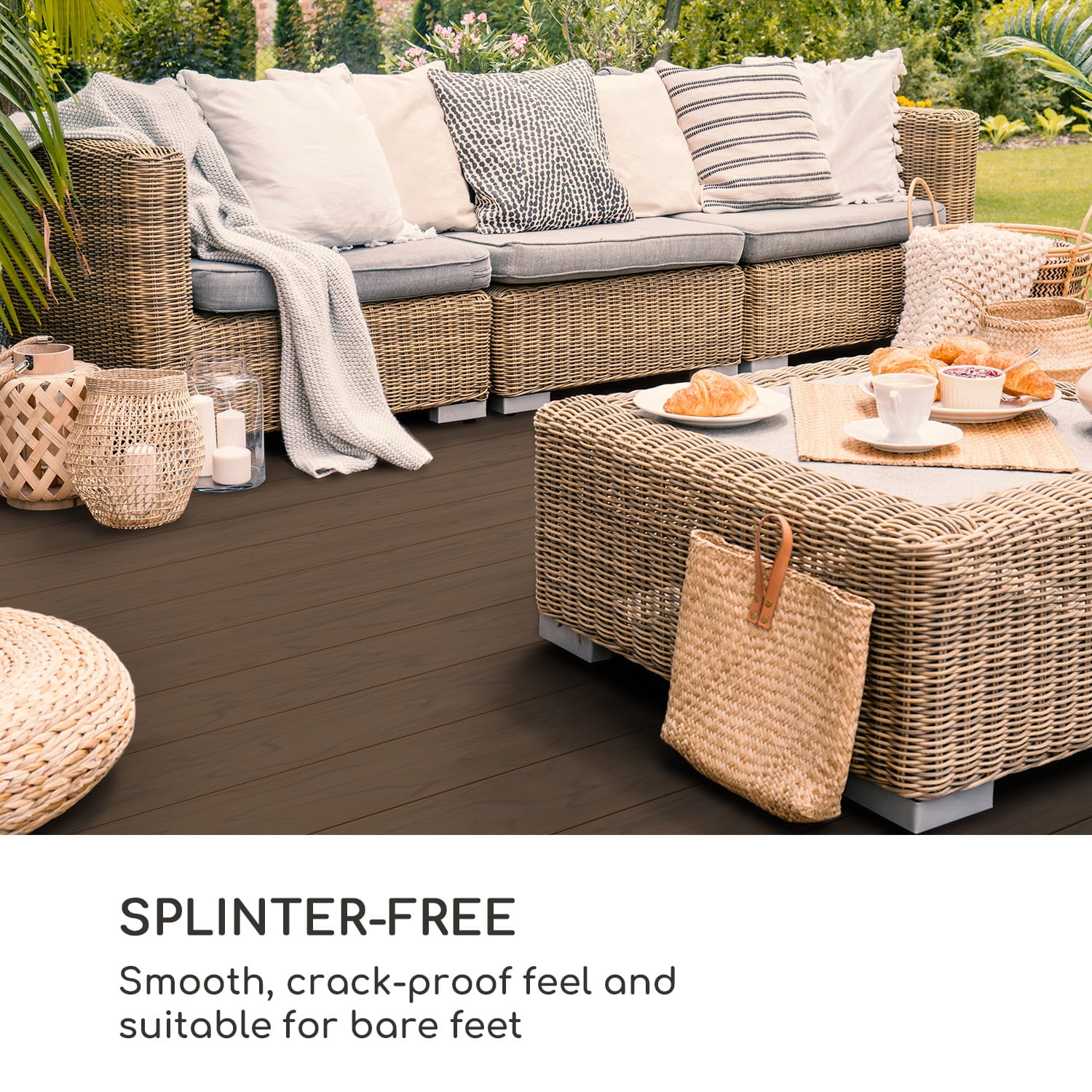 Pantheon Solid Ground paviljoenplanken 3x6 m composiet 3 x 6 m | Earth Brown
