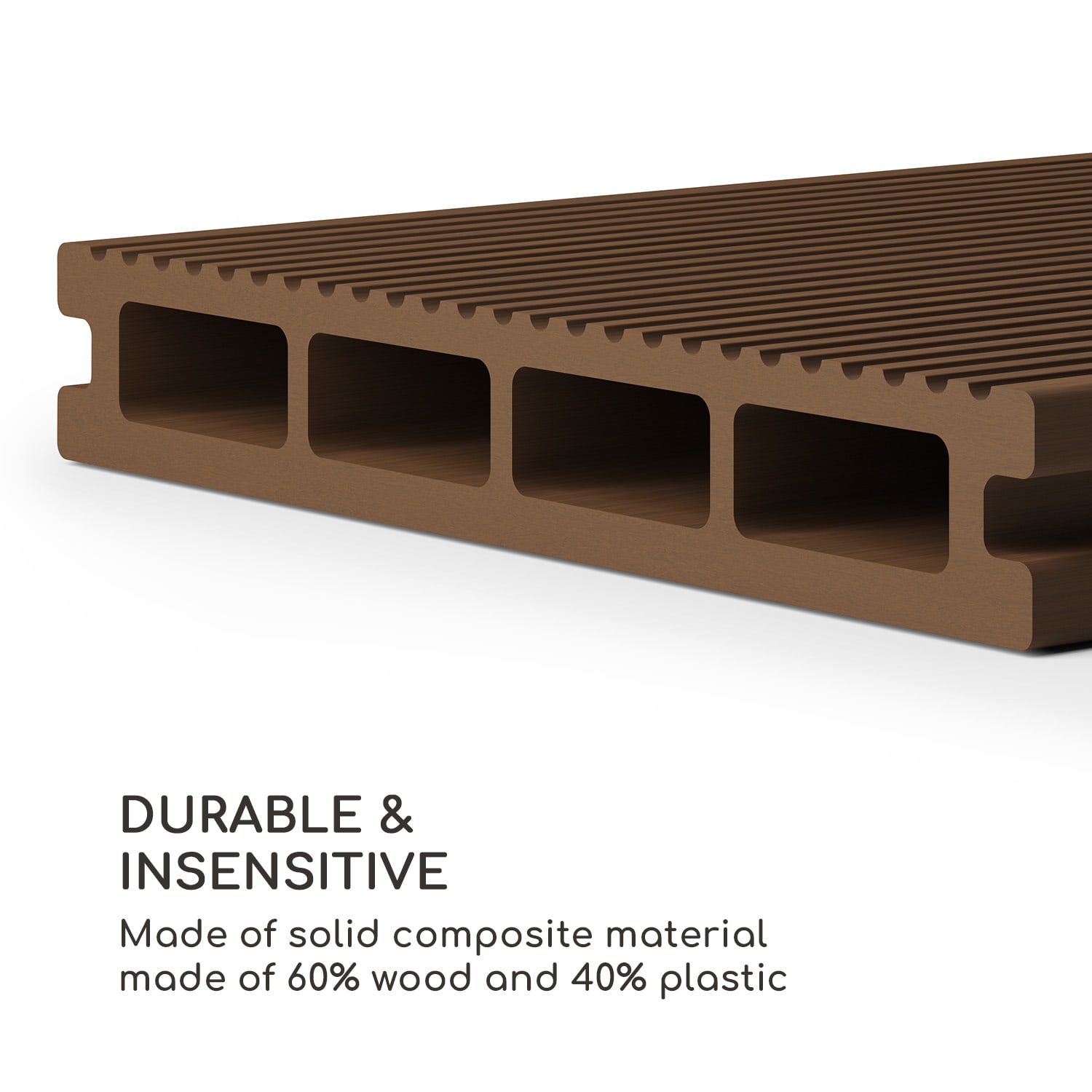 Pantheon Solid Ground paviljoenplanken 3x6 m composiet 3 x 6 m | Earth Brown