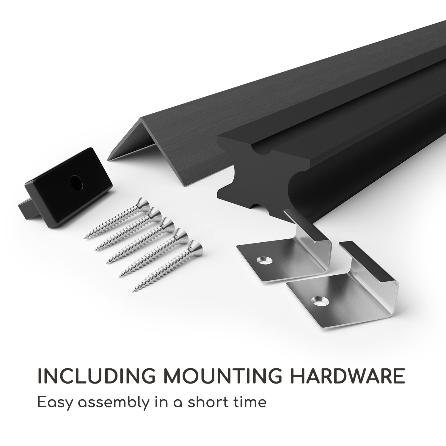 Pantheon Solid Ground, под за павилион, 3 × 6 m, композитен материал 3 x 6 m | Тъмно сиво