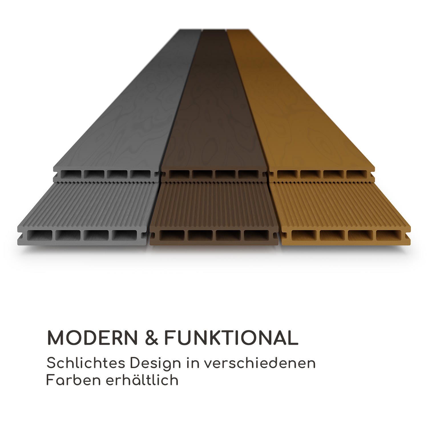 Pantheon Solid Ground Pavillondielen 3x6 m Verbundstoff 3 x 6 m | Tabak