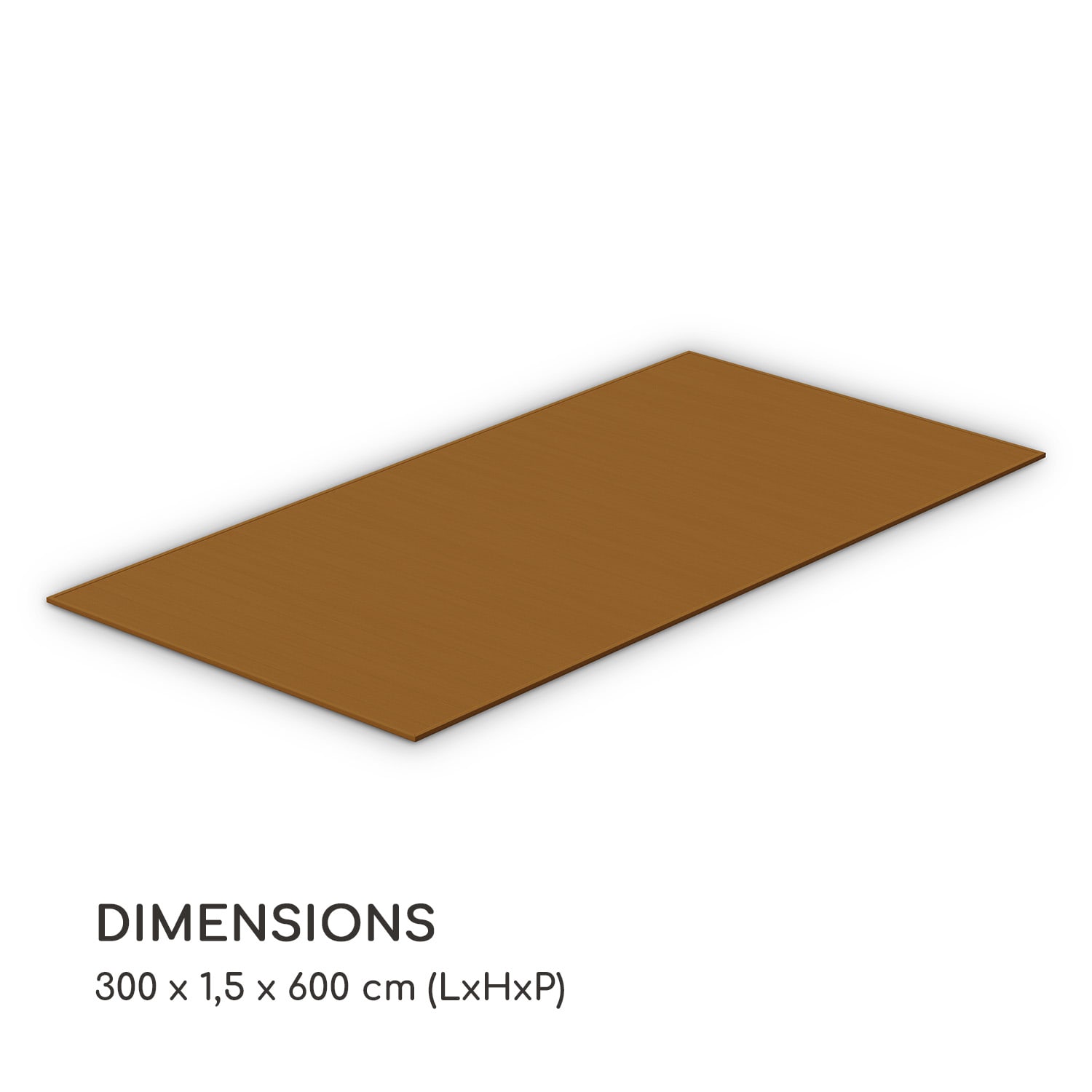 Pantheon Solid Ground planches de pergola 3x6 m composite 3 x 6 m | Tabac