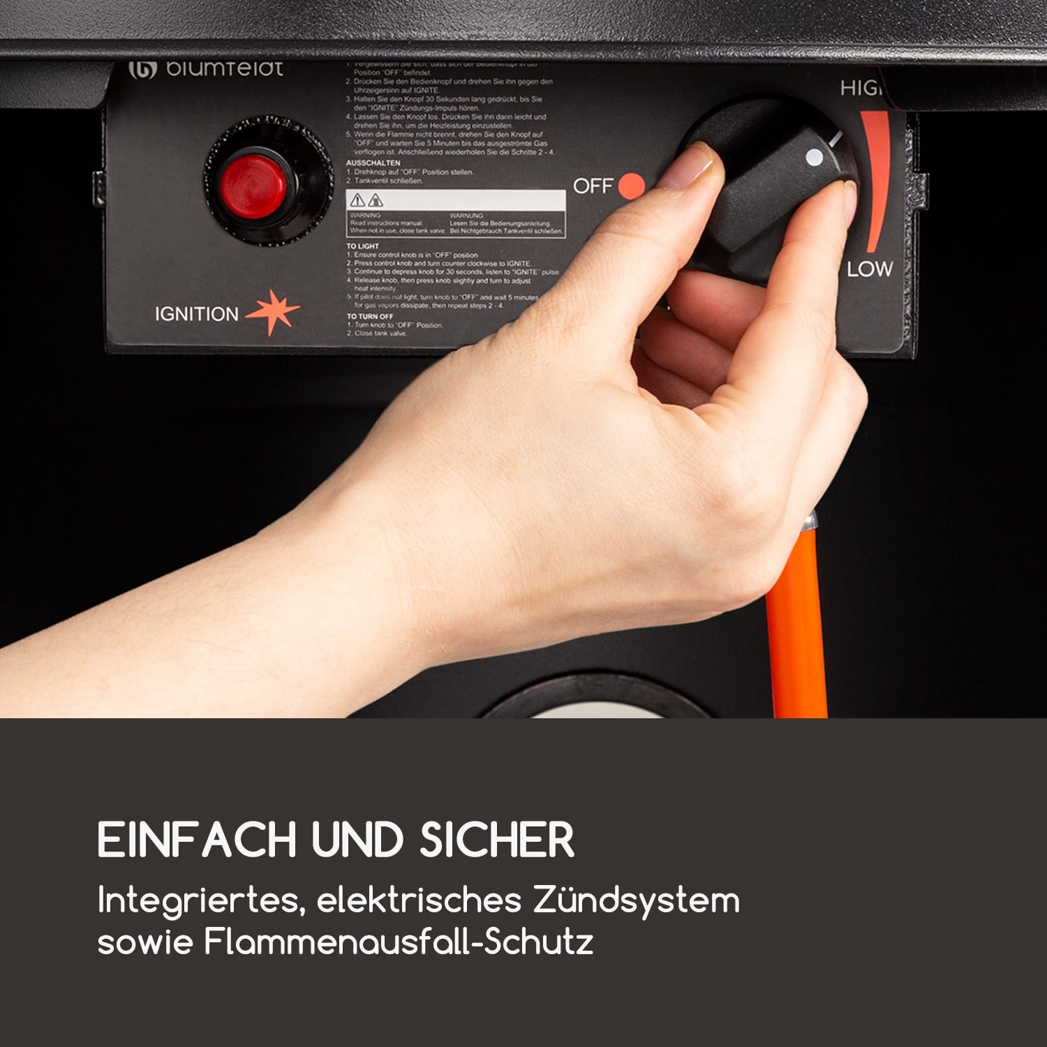 Goldflame Terrassenheizstrahler Gasheizer 11,2 kW Temperglas mobil Edelstahl Schwarz