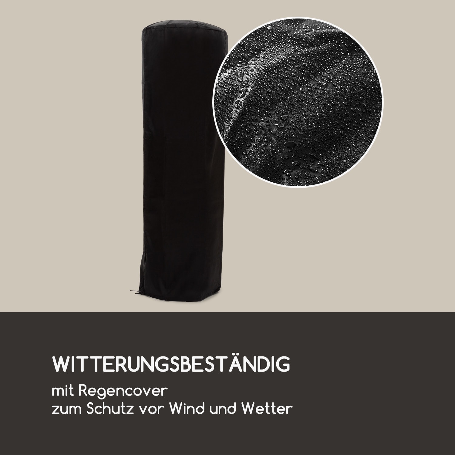 Goldflame Terrassenheizstrahler Gasheizer 11,2 kW Temperglas mobil Edelstahl Schwarz