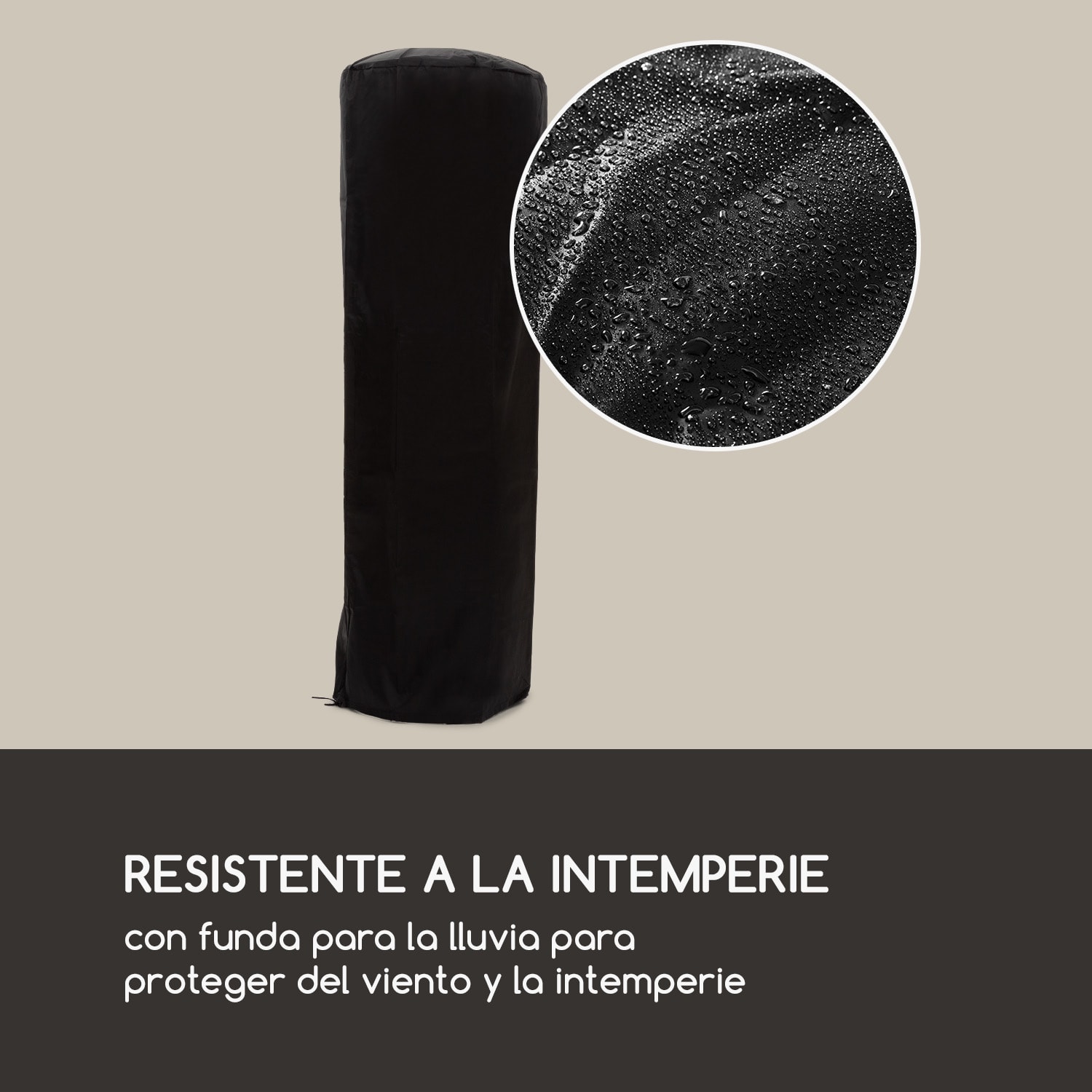 Goldflame calefactor de terraza calefacción a gas 11,2 kW vidrio templado móvil acero inoxidable Negro