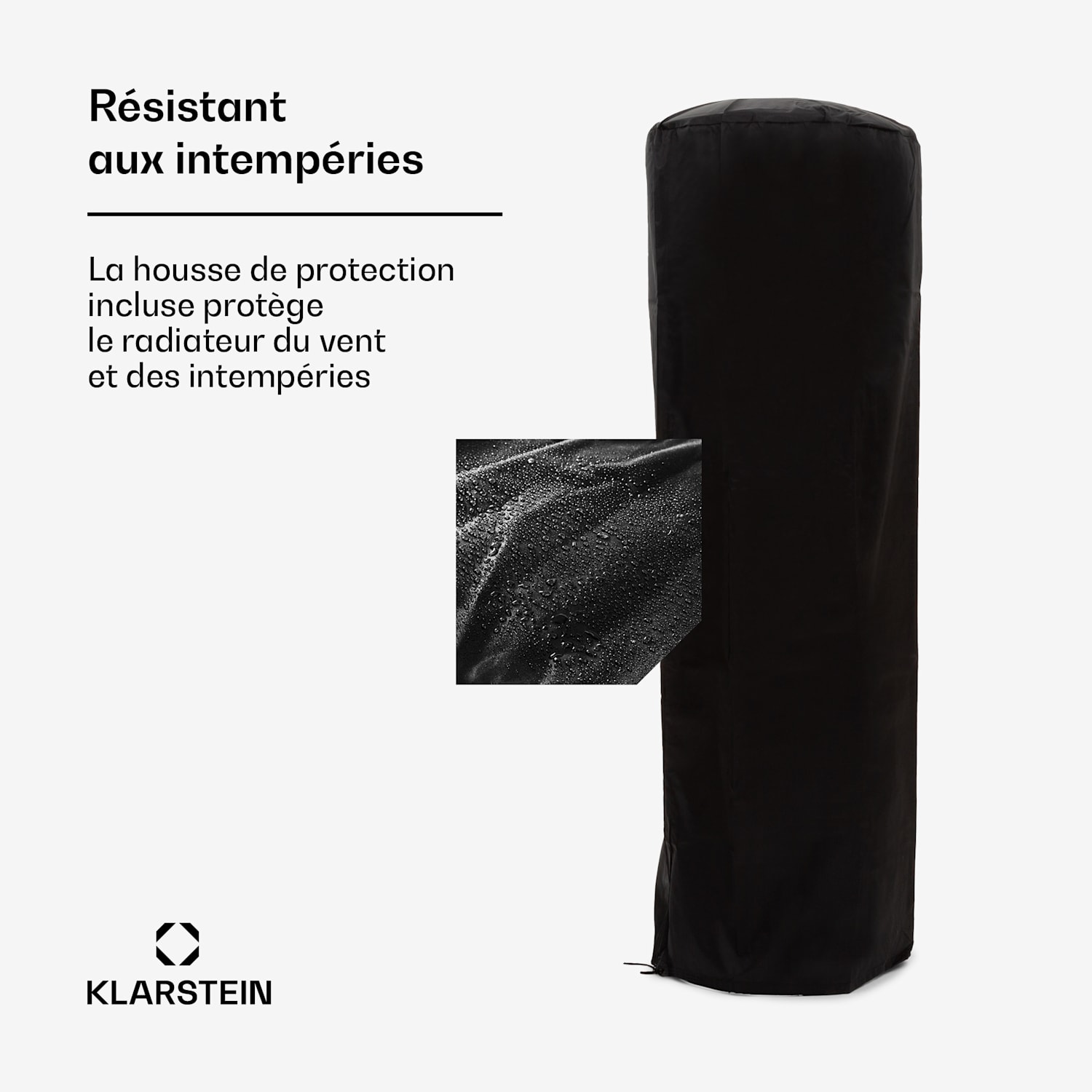 Goldflame chauffages de terrasse à gaz 11,2 kW verre trempé mobile en acier inoxydable 