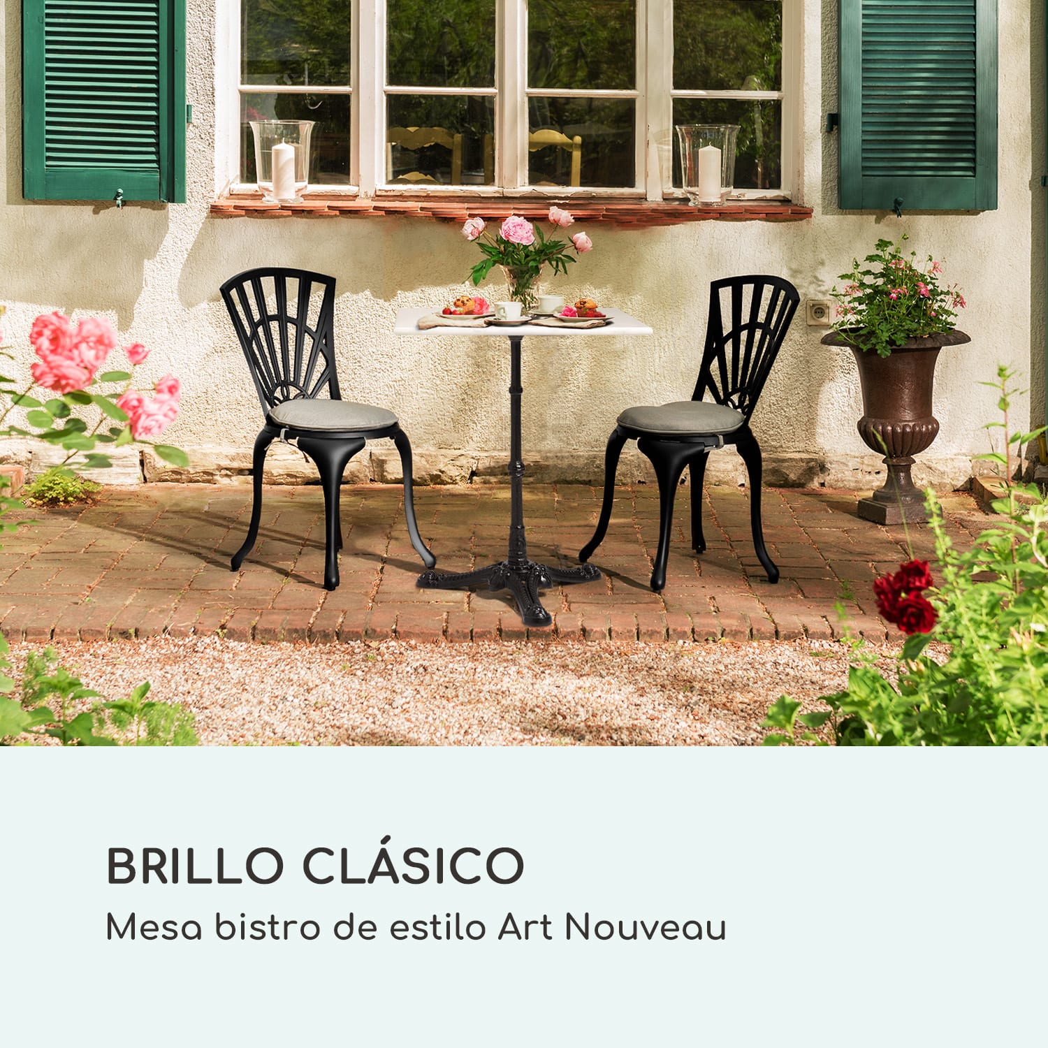 Patras Onyx Mesa de bistró Modernismo Mármol 60 x 60 cm Alto: 72 cm Trípode Fuß, eckig