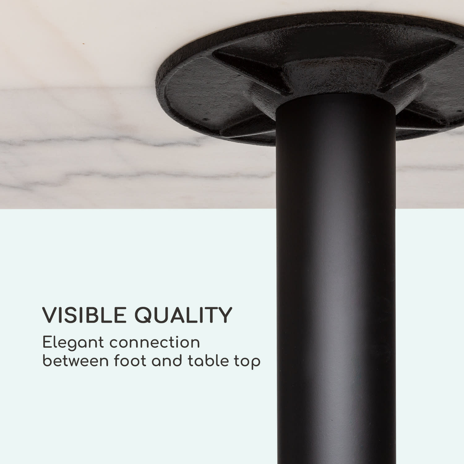 Patras Onyx, bistro stol, u stilu secesije, mramor, 60 × 60 cm, visina: 72 cm, okrugli Noga, okrugla