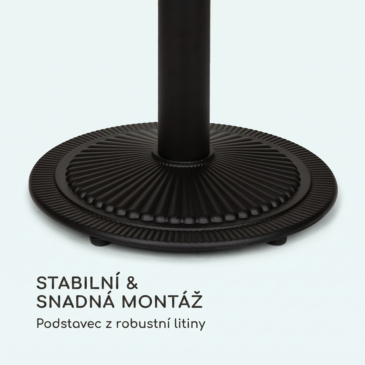 Patras Jewel, mramorový stolek, secesní styl, Ø57,5cm, v:75cm, litinový stojan Černá / bílý mramor
