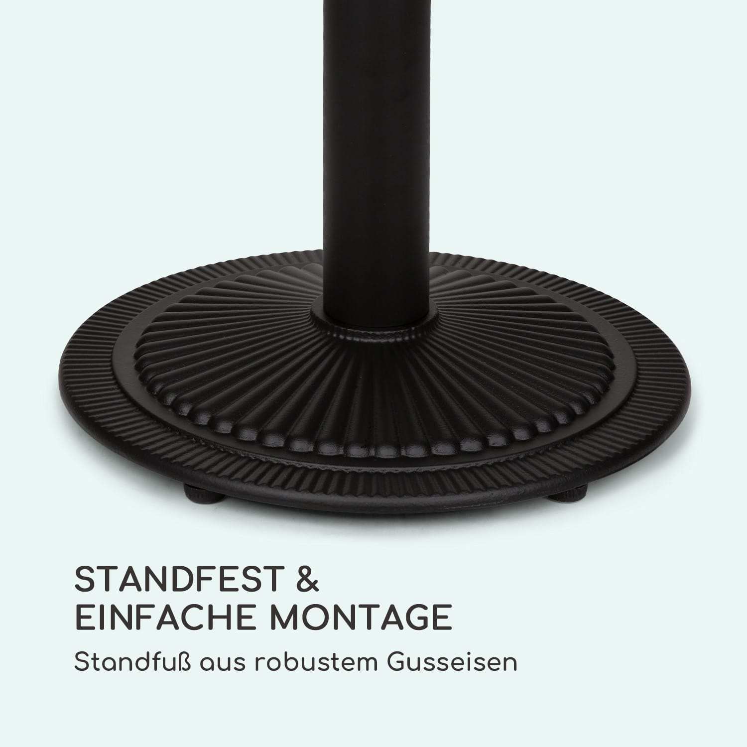 Patras Jewel Marmor-Tisch Jugendstil Ø: 57,5 cm H: 75 cm Gusseiserner Standfuß Schwarz / Weißer Marmor