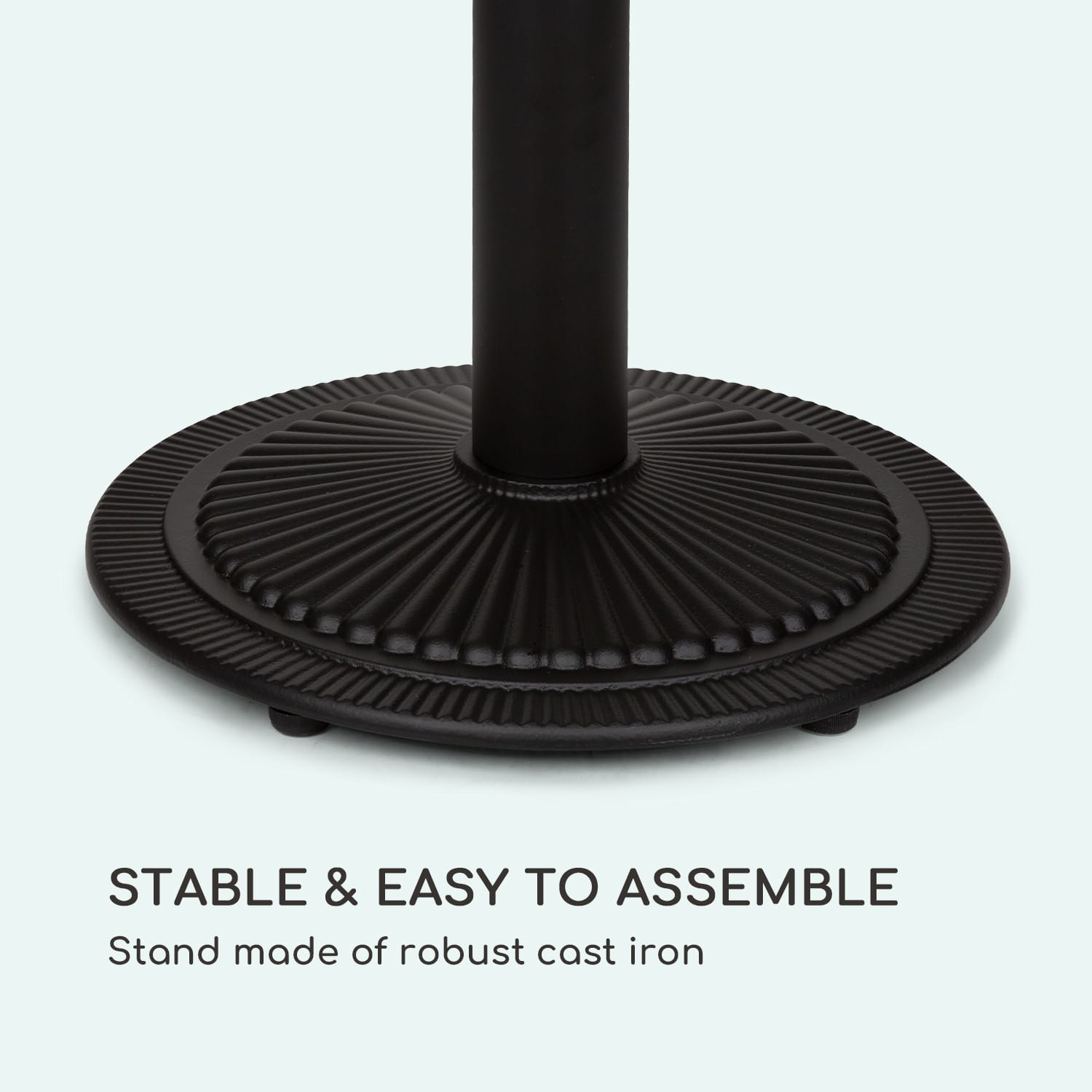 Patras Jewel, mramorový stôl, secesný štýl, Ø: 57,5 cm, výška: 75 cm, liatinový stojan Čierna / biely mramor