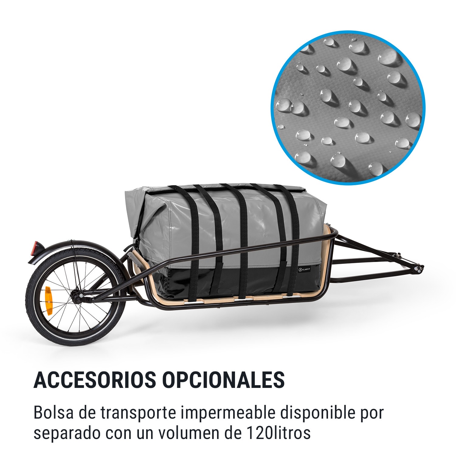 Remolque para bicicletas Companion Chaser 30 kg 16" Multiplex Abedul 
