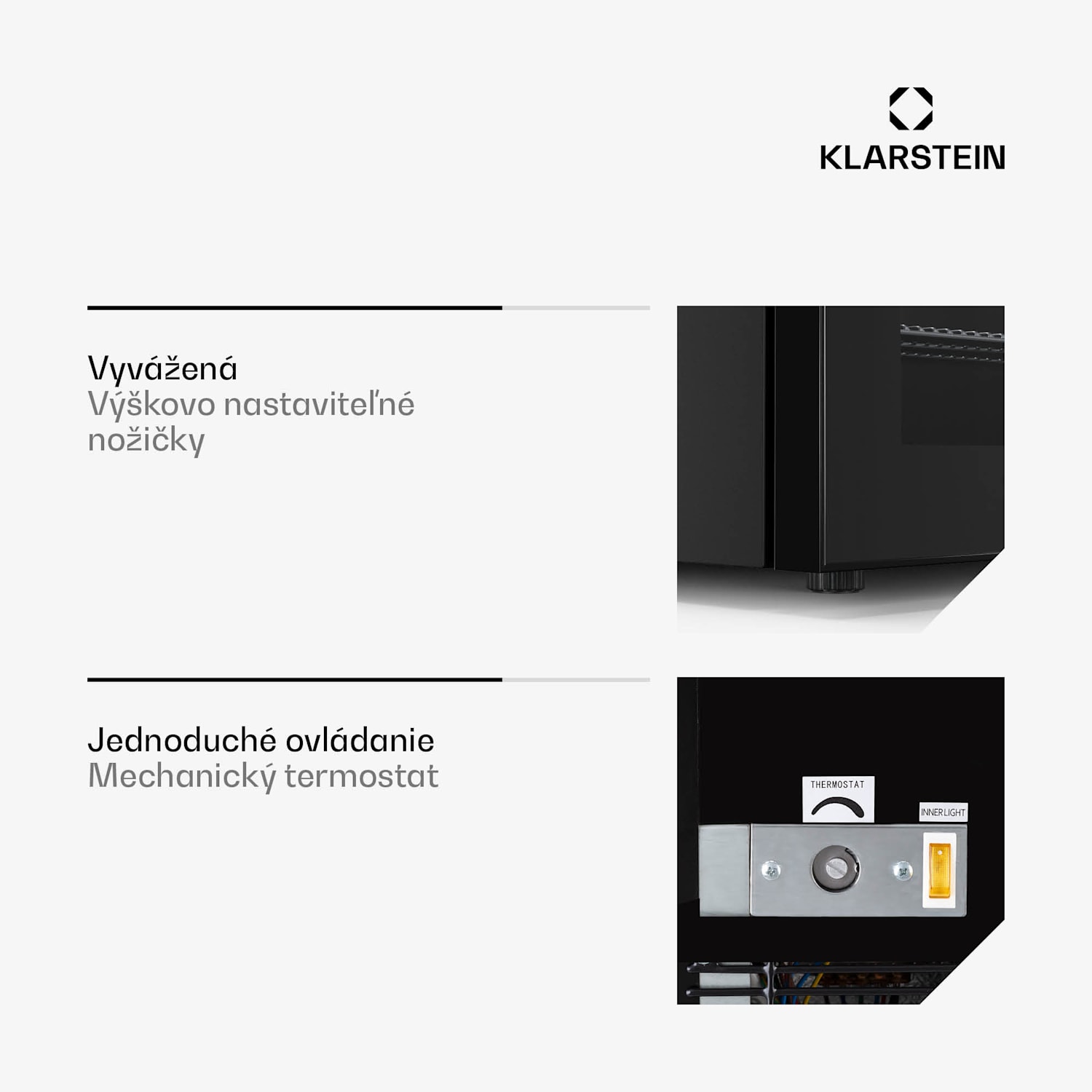 IceAge 36, mraznička, 36 l, energet. trieda E, 2 úrovne, termostat, sklenená predná časť 36 litrov | Čierna