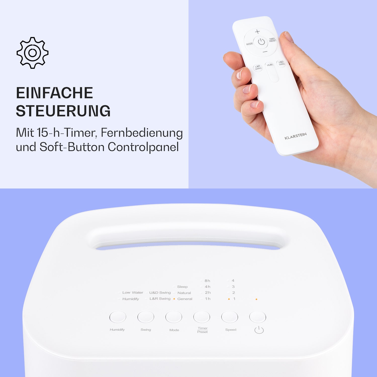 IceWind Max 3-in-1 Luftkühler 330 m³/h 60W 6 Ltr Timer Fernbedienung 