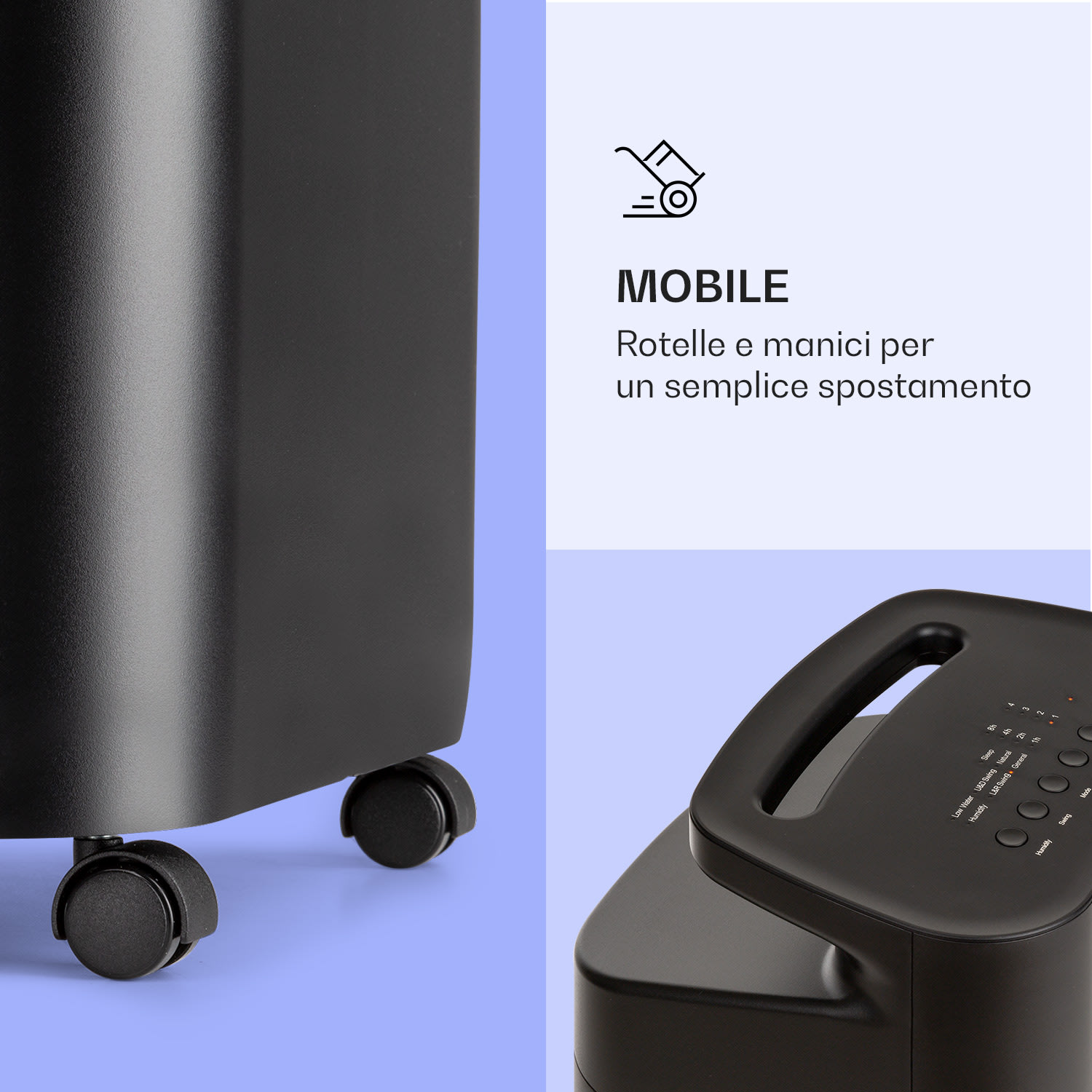 IceWind Max, raffrescatore evaporativo 3 in 1, 330 m³/h, 60W, oscillazione, 6 litri, timer, telecomando 