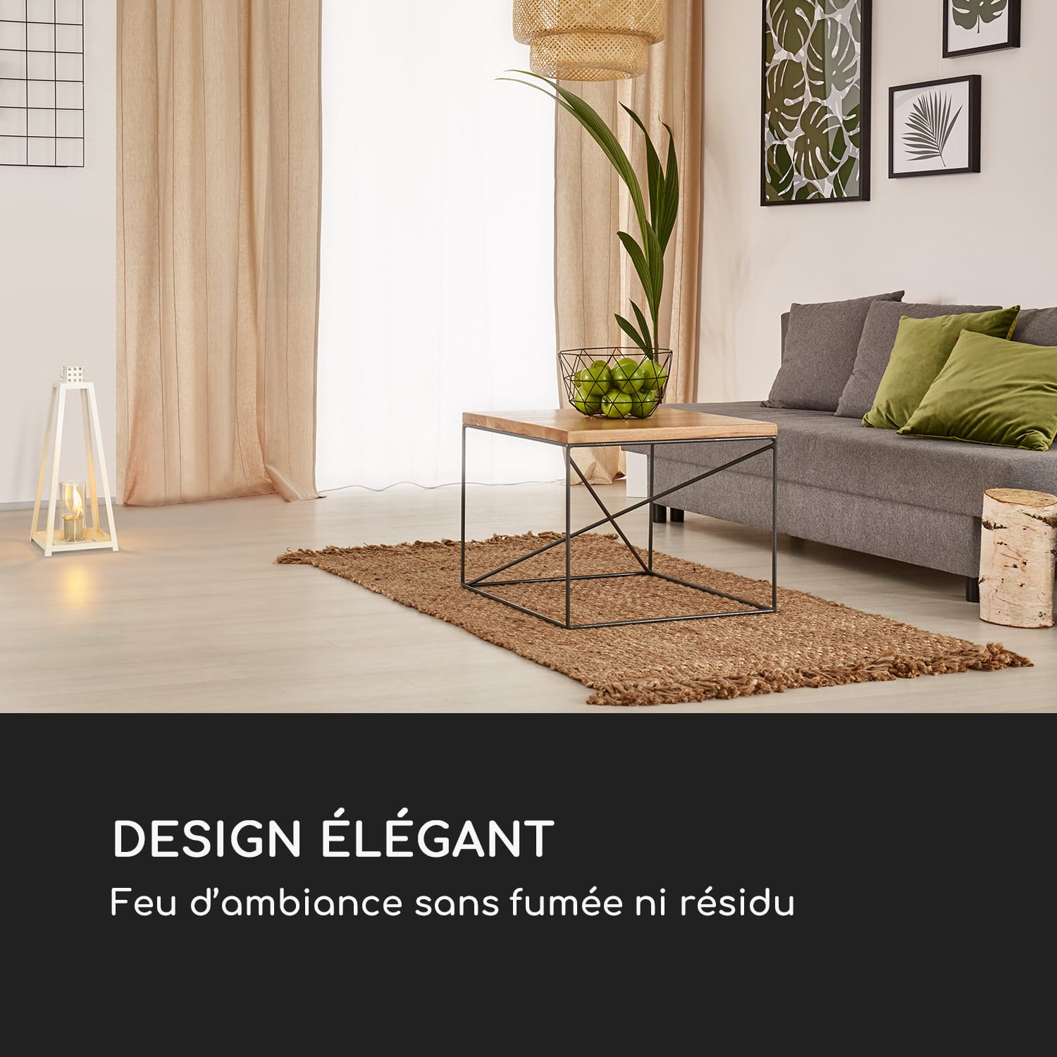 Fiamme Triangolo bio-ethanol lantaarn set van 2 rvs brander 0,3 liter 4h brandduur 