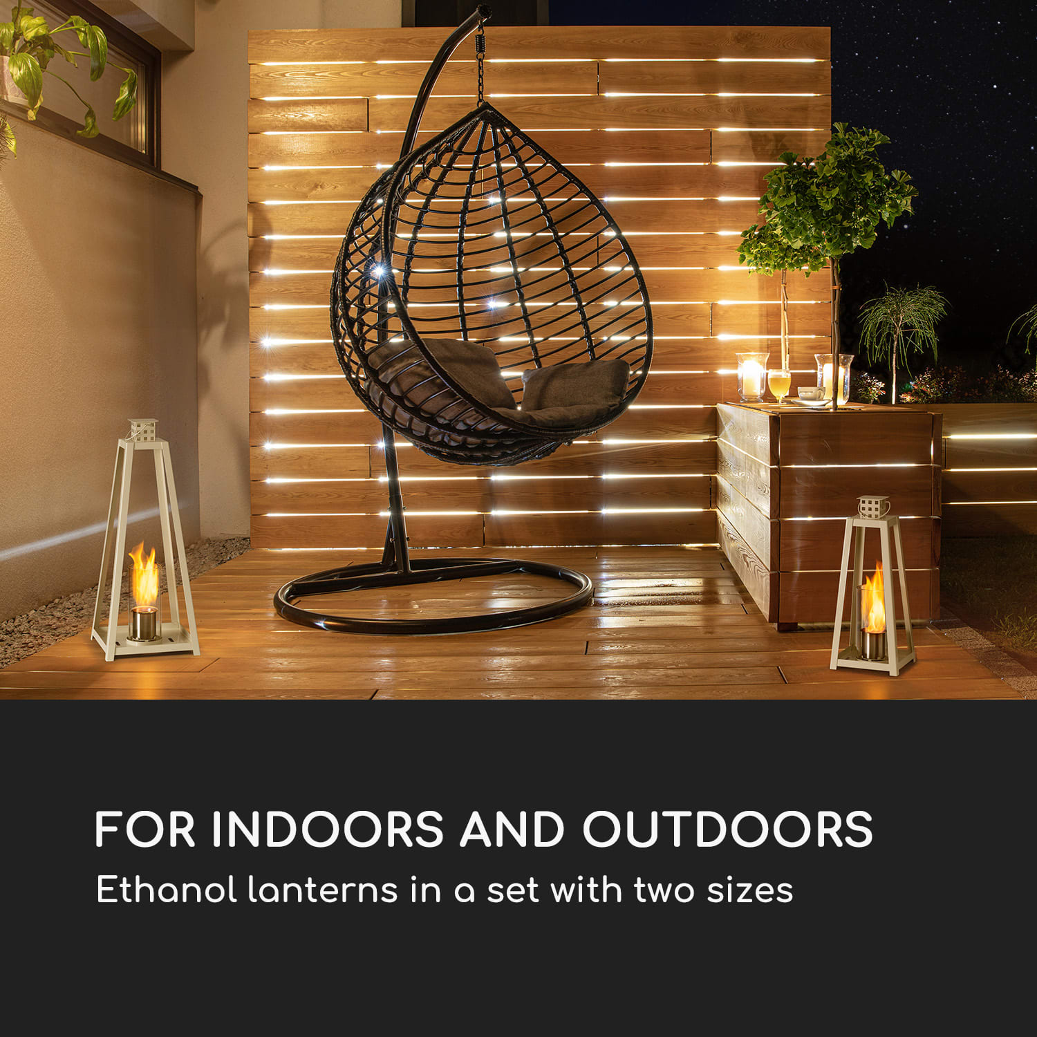 Fiamme Triangolo, etanolske lampe, set od 2 komada, plamenik od nehrđajućeg čelika, 0,3 litre, vrijeme gorenja 4 sata Bijela