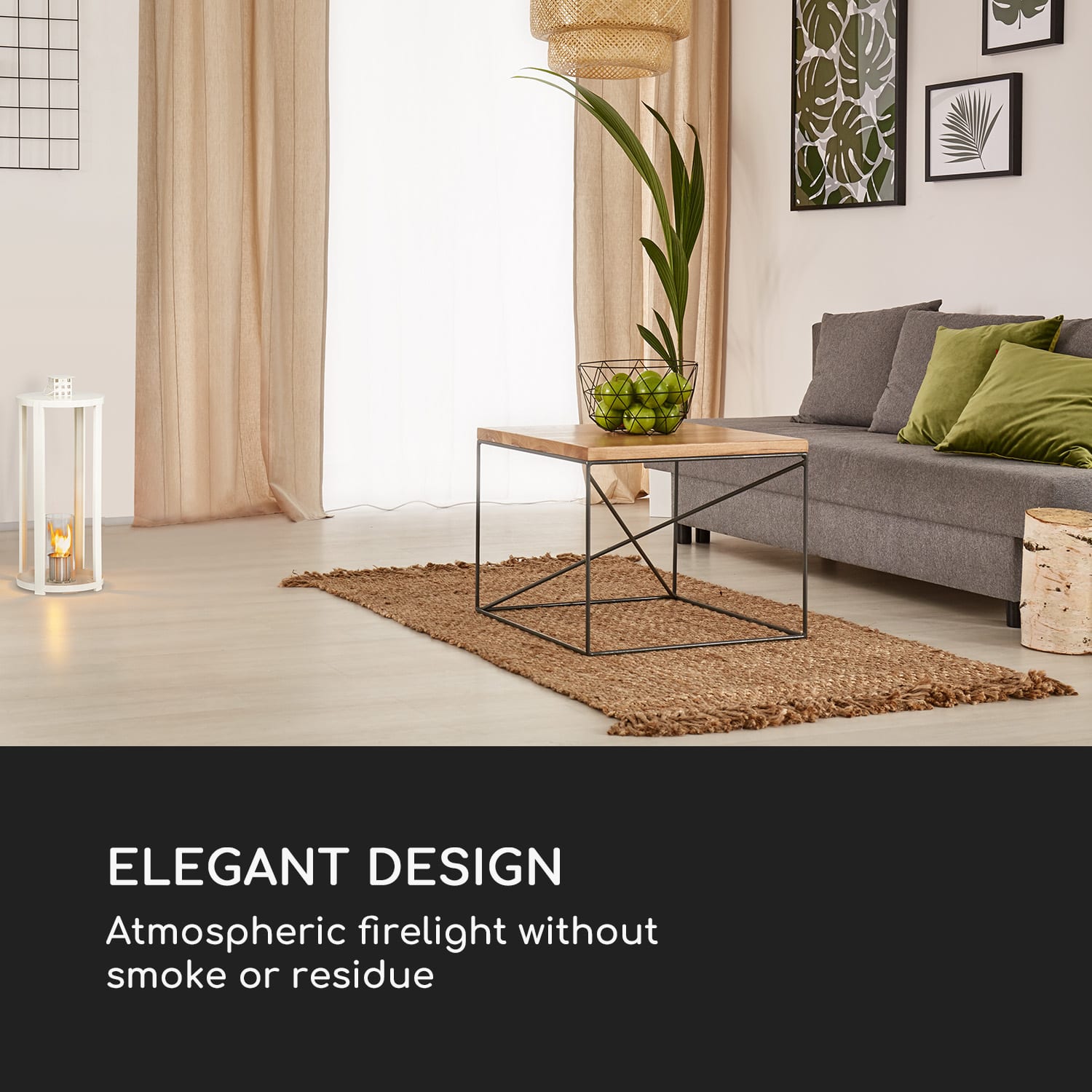 Fiamme Cilindro, svetilke na etanol, komplet iz 2 kosov, gorilnik iz nerjavečega jekla, 0,3 litra, čas gorenja 4 ure Bela