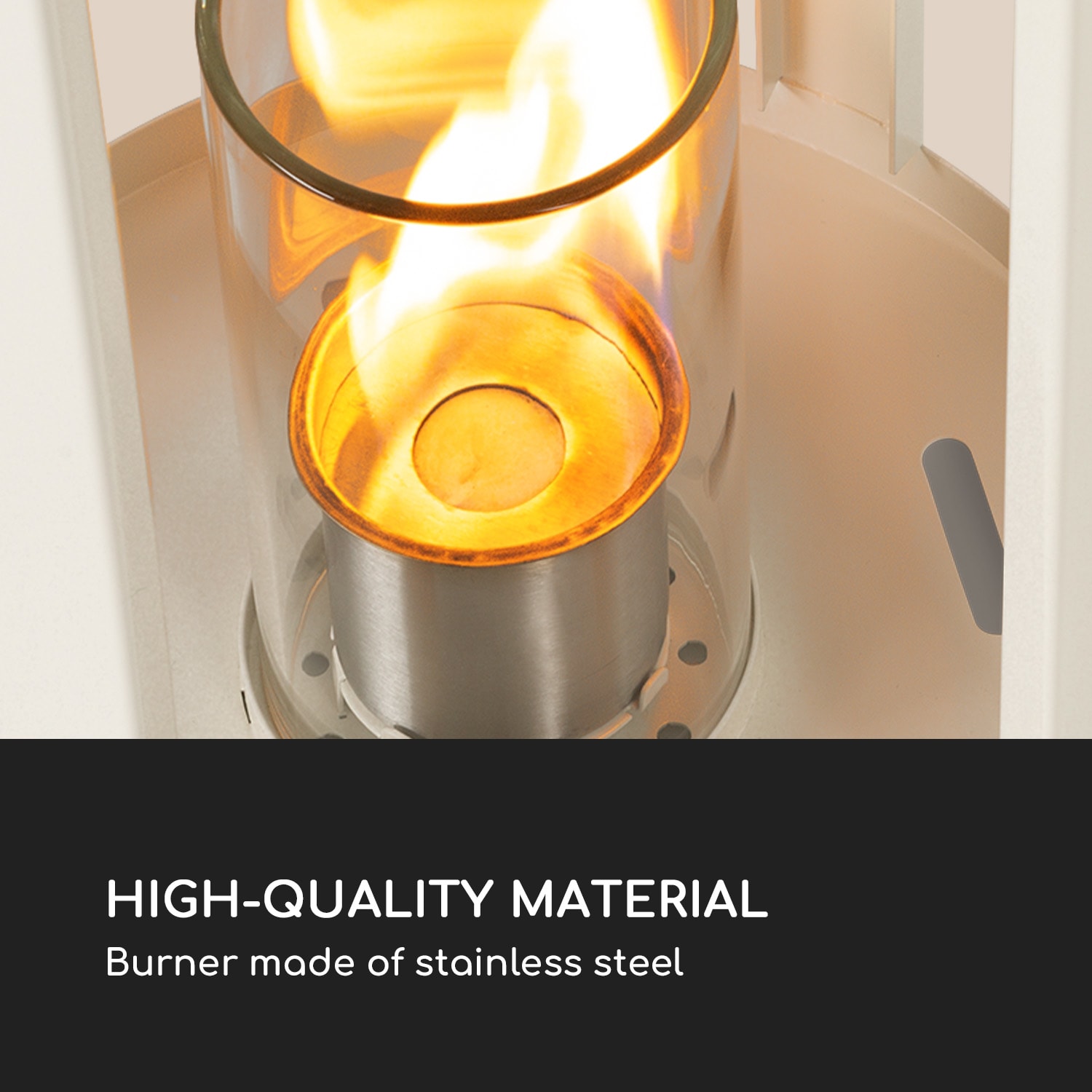 Fiamme Cilindro, svetilke na etanol, komplet iz 2 kosov, gorilnik iz nerjavečega jekla, 0,3 litra, čas gorenja 4 ure Bela