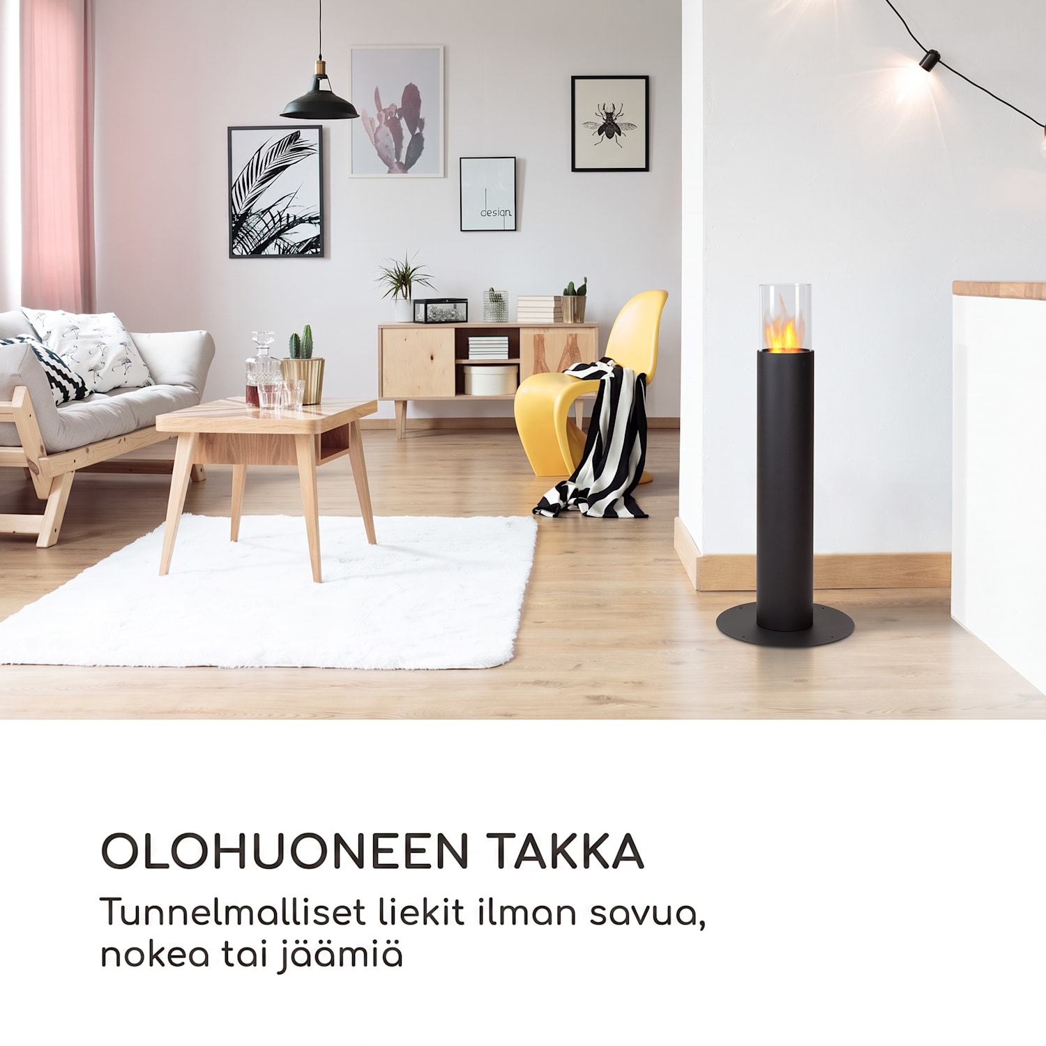 Fiamme Pila biotakka poltin ruostumattomasta teräksestä 0,5 litraa 4-5 h paloaika Musta