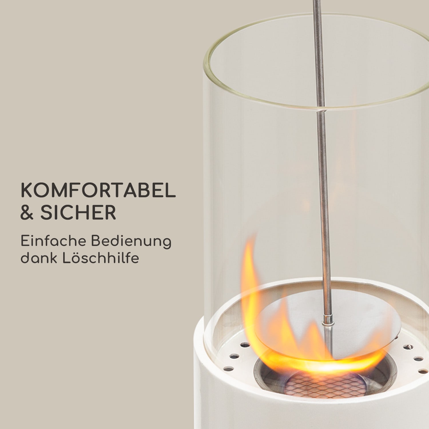 Fiamme Pila Ethanol-Kamin Edelstahl-Brenner 0,5 Liter 4-5 h Brenndauer 