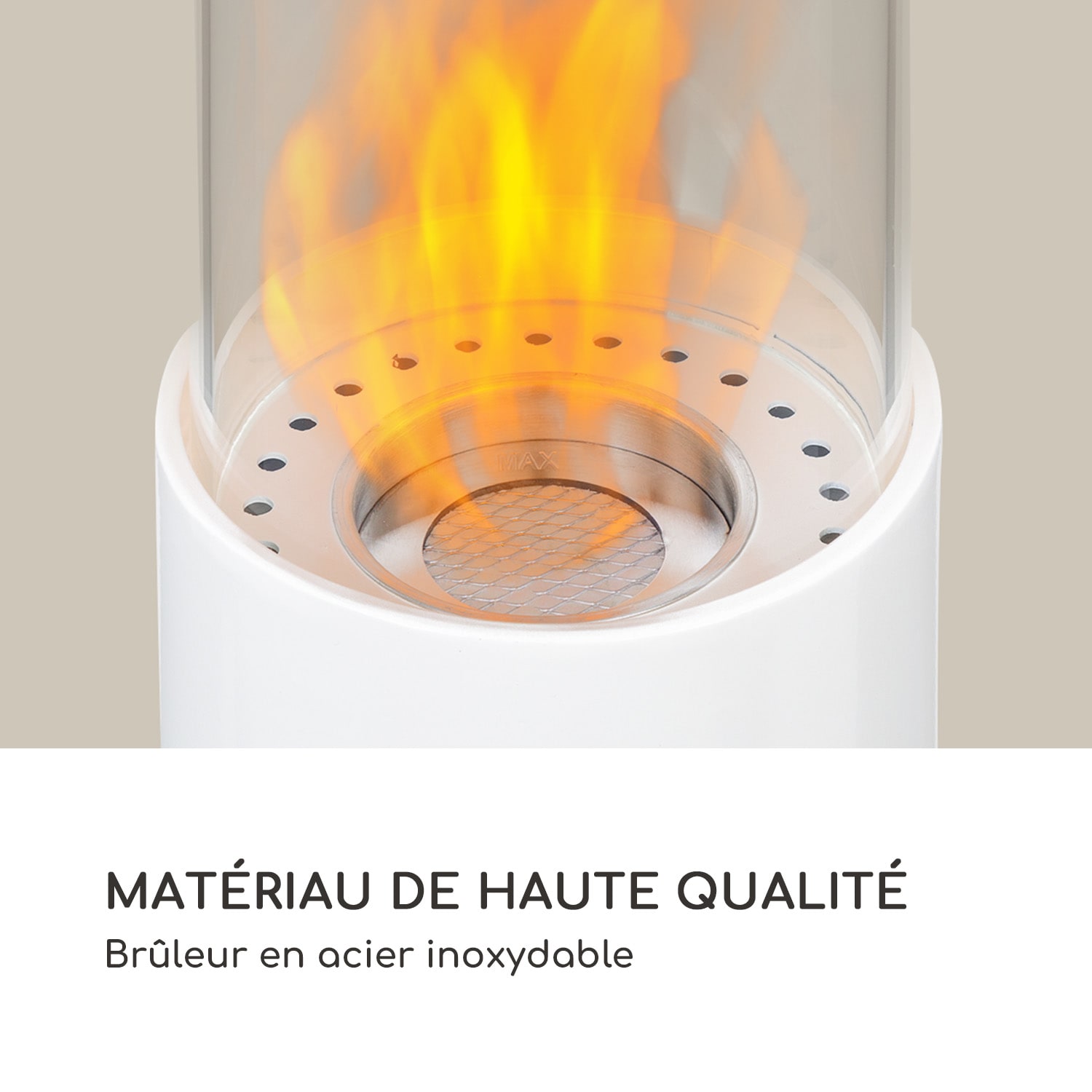 Fiamme Pila ethanol haard rvs brander 0,5 liter 4-5 uur brandduur Wit