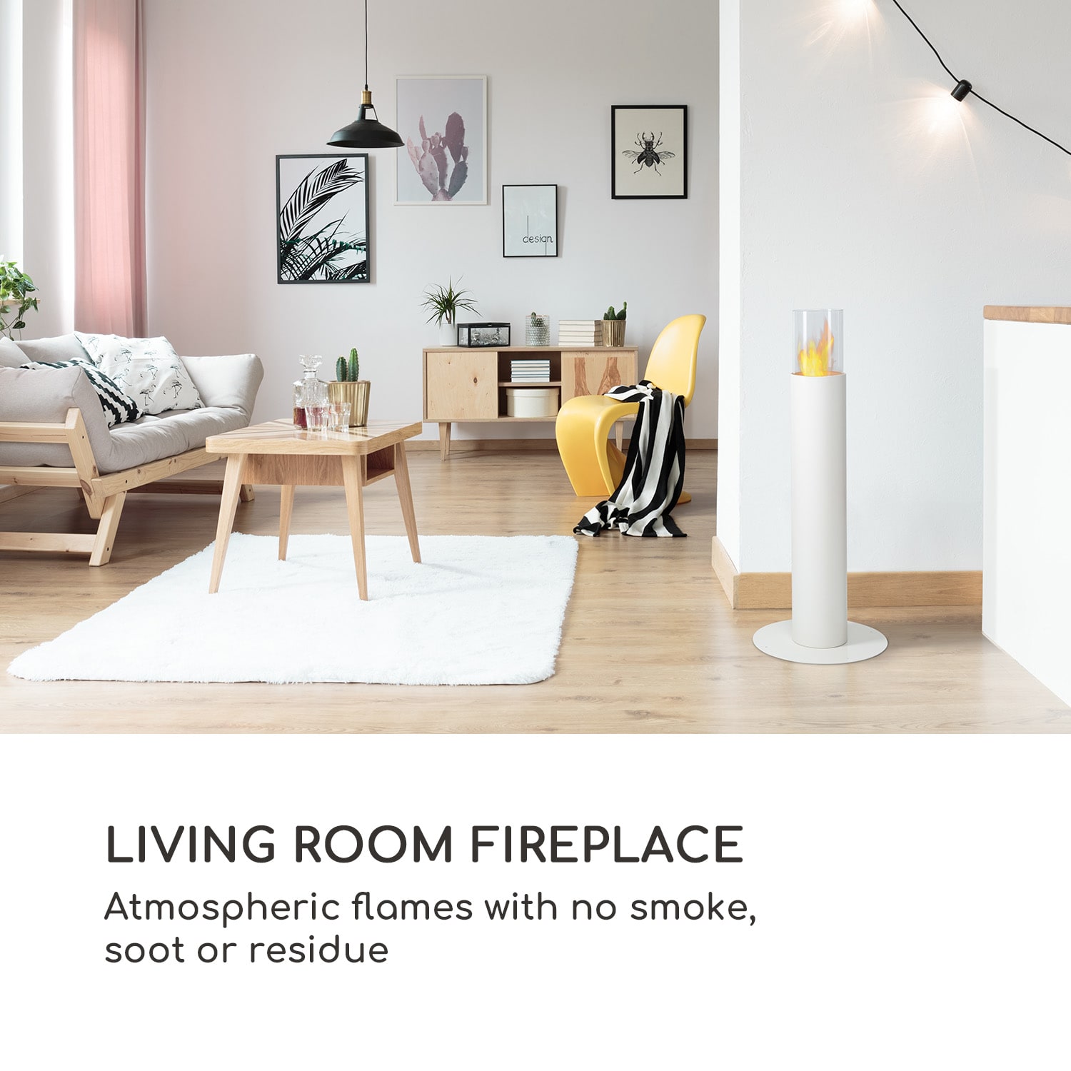 Fiamme Pila, etanolový krb, horák z nehrdzavejúcej ocele, 0,5 litra, dĺžka horenia 4-5 h Biela