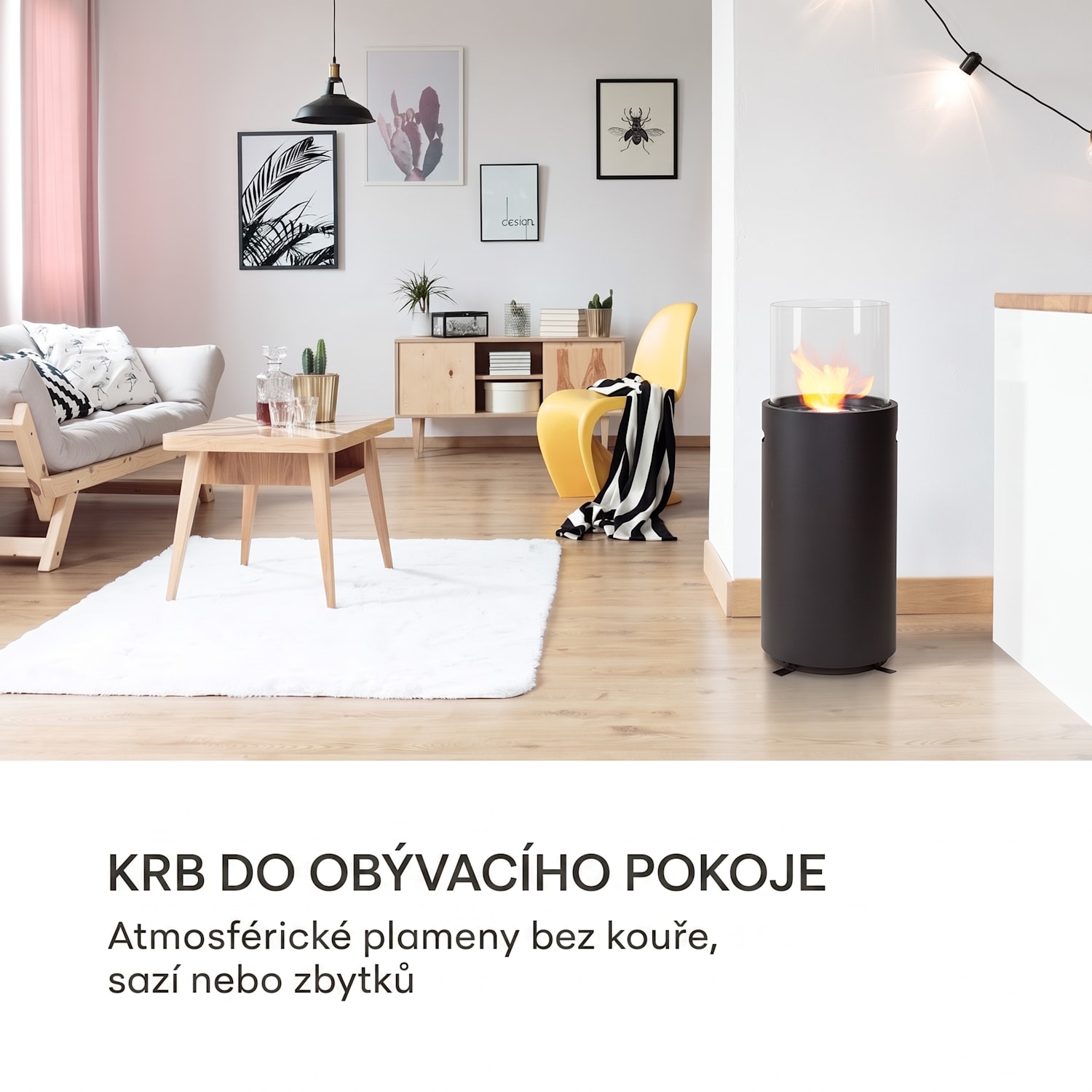 Fiamme Tamburo, etanolový krb, hořák z nerezové oceli, 0,8 litru, doba hoření 4-5 h Černá