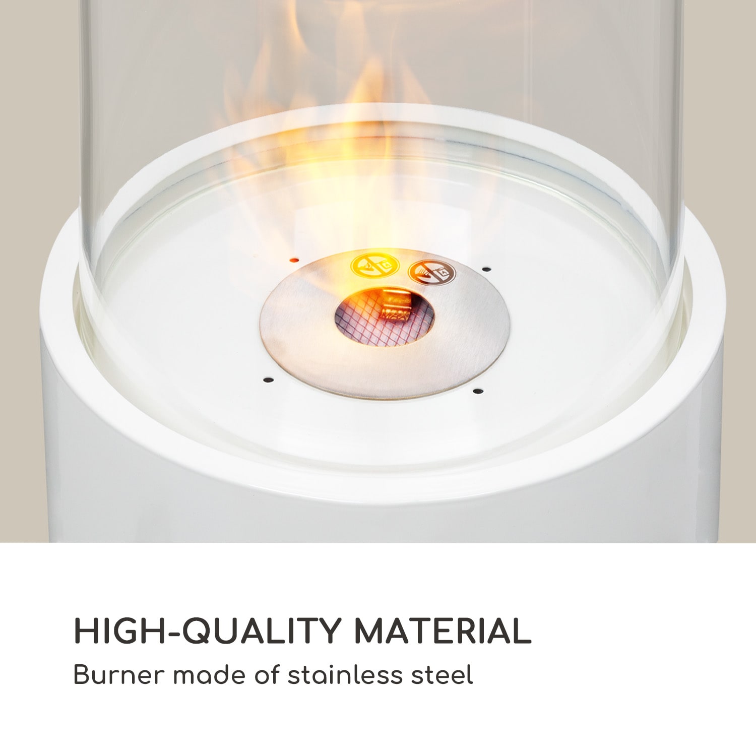 Fiamme Tamburo bio-ethanol haard rvs brander 0,8 liter 4-5 uur brandduur 