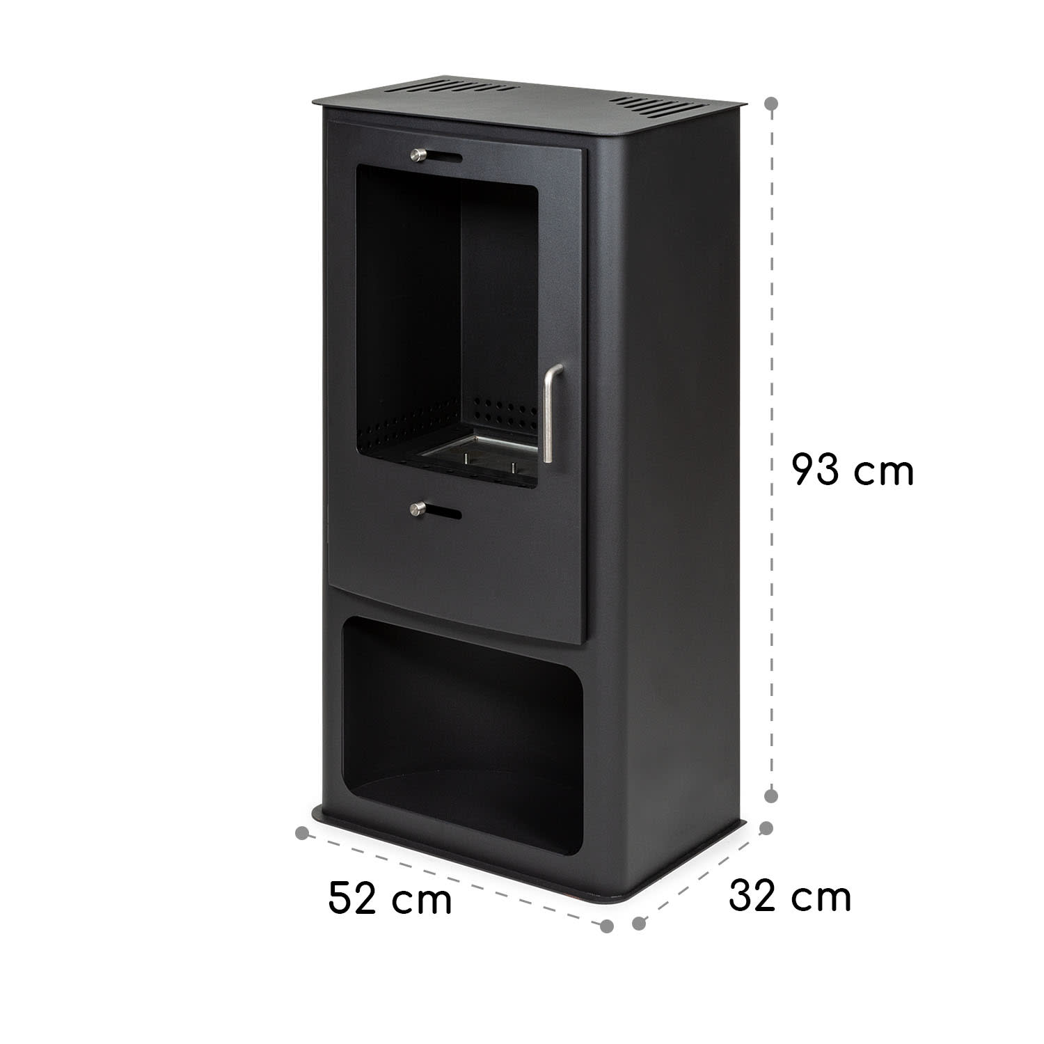 Fiamme Cantal bio-ethanol haard rvs brander 1,2 liter 4-6 uur brandduur 