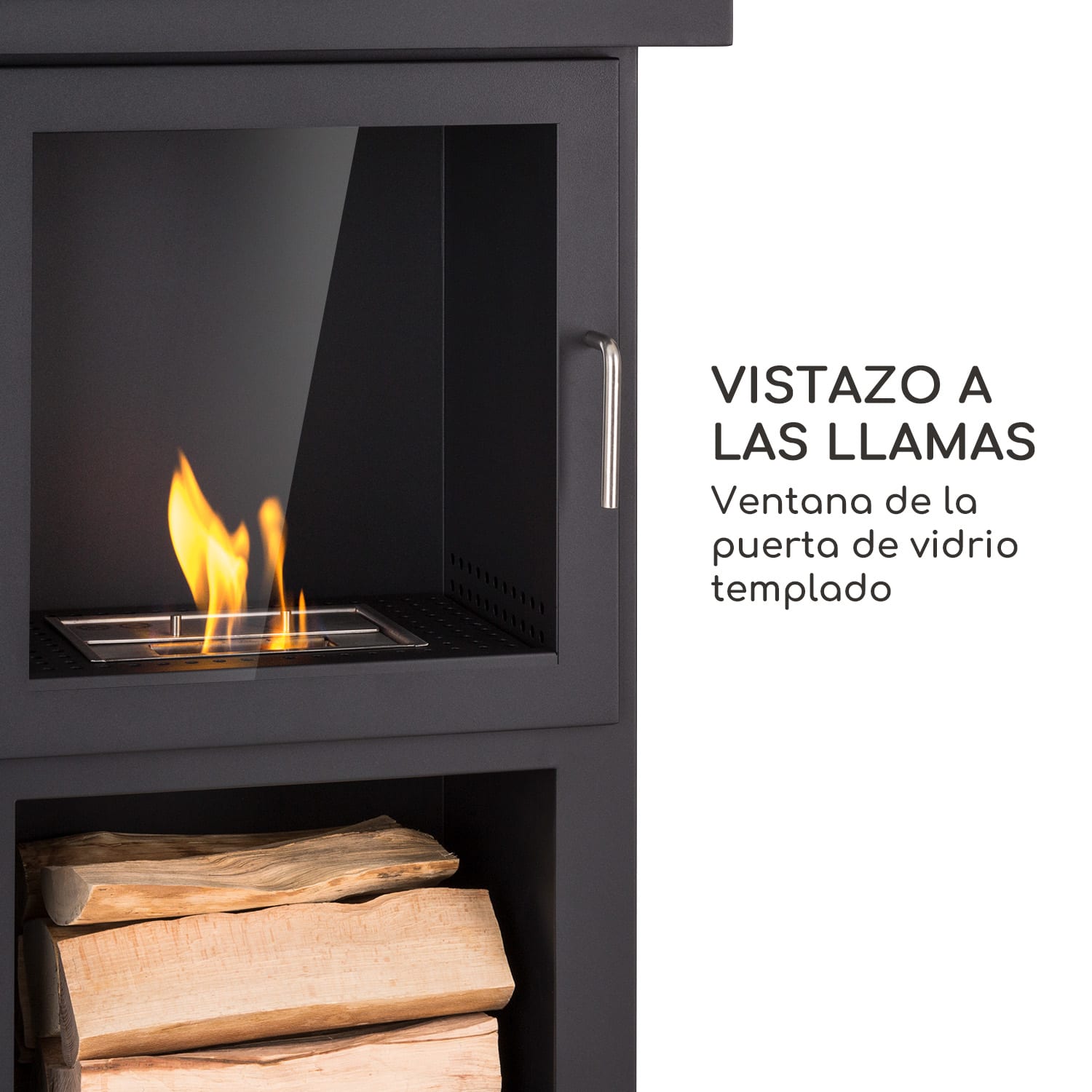 Chimenea de etanol Fiamme Camino quemador de acero inoxidable 1,15 litros 4 horas de combustión  